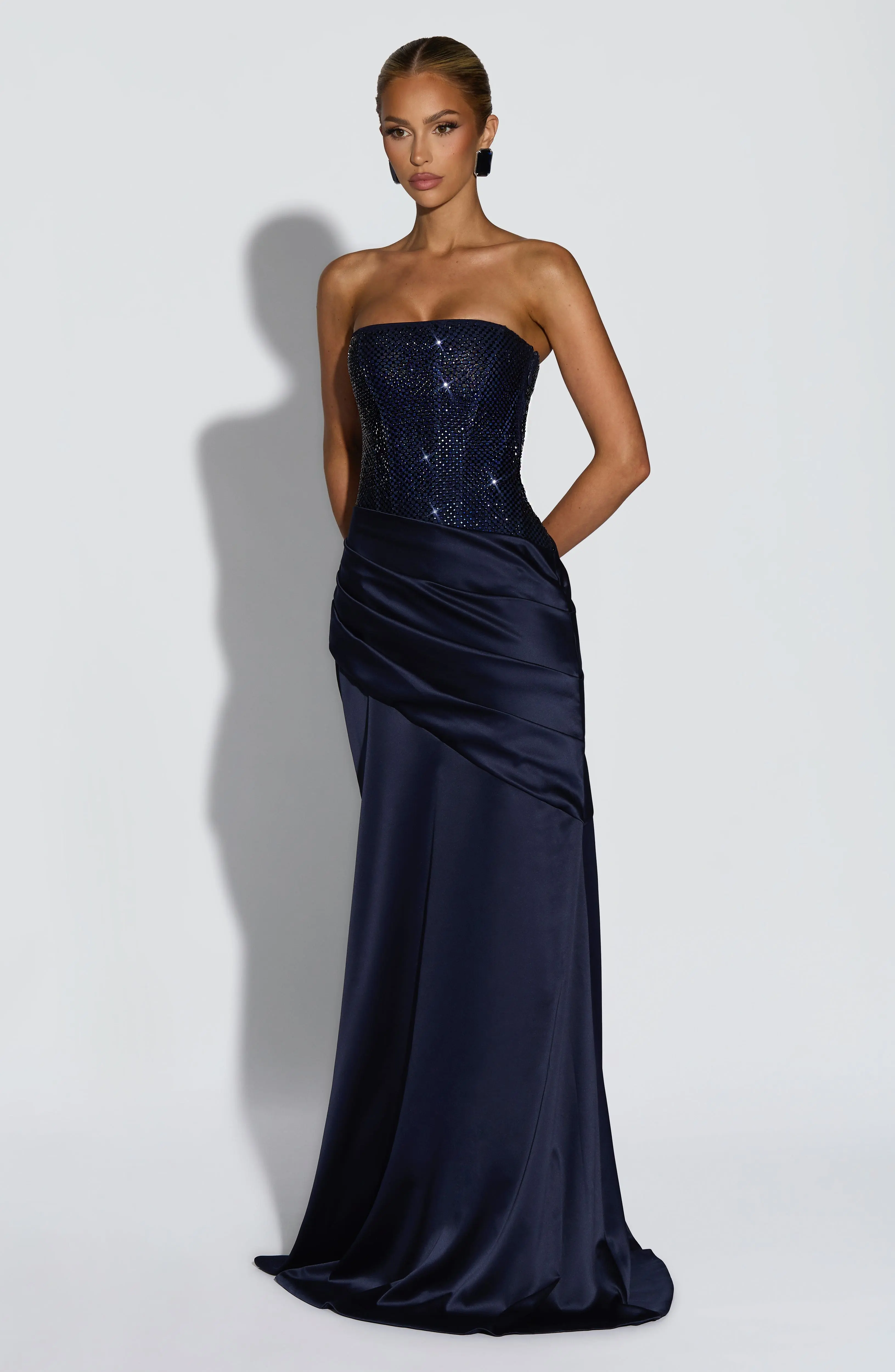 Celestia Maxi Dress - Navy - Image 4