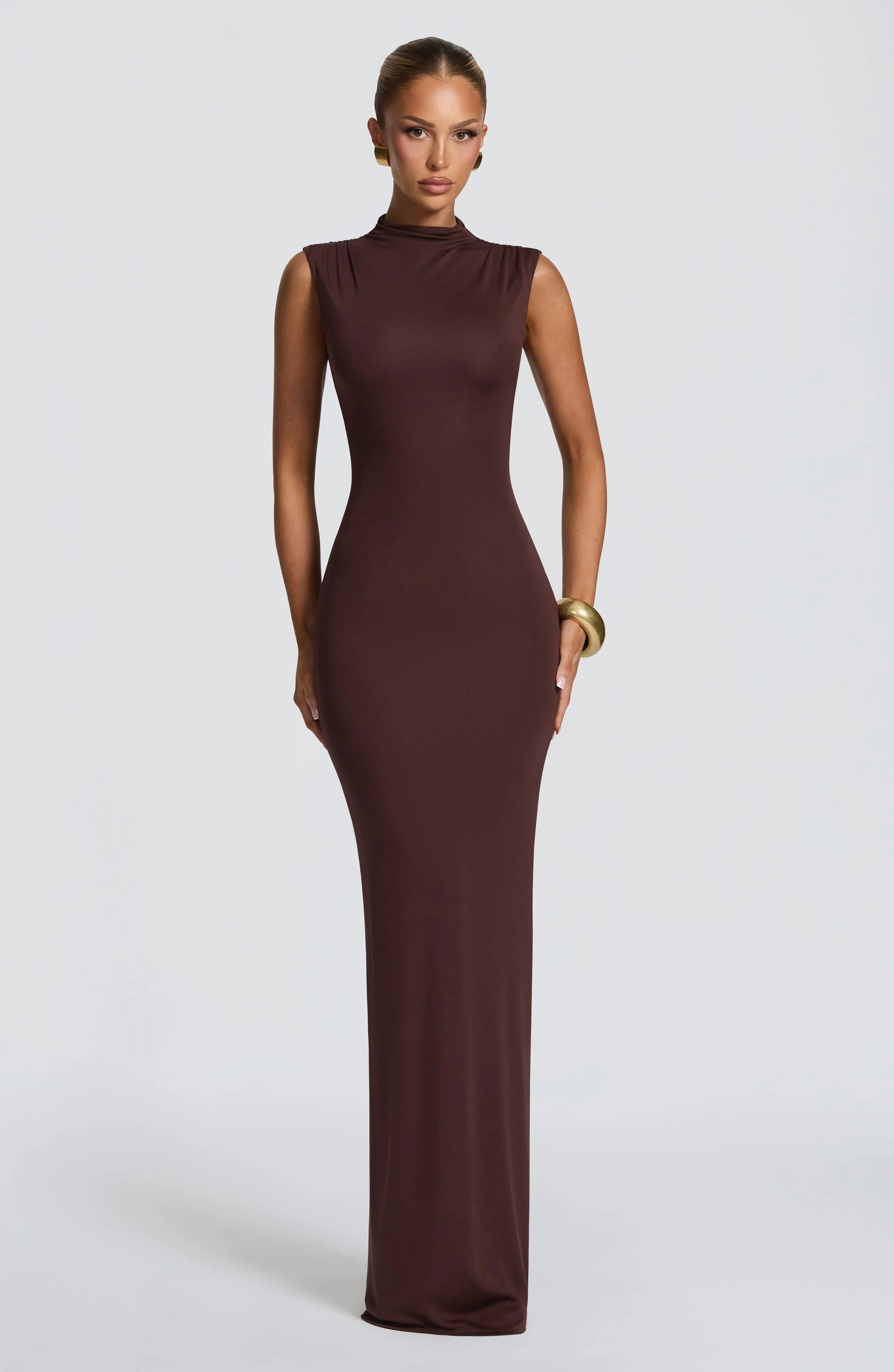 Soline Maxi Dress - Plum Brown - Image 6