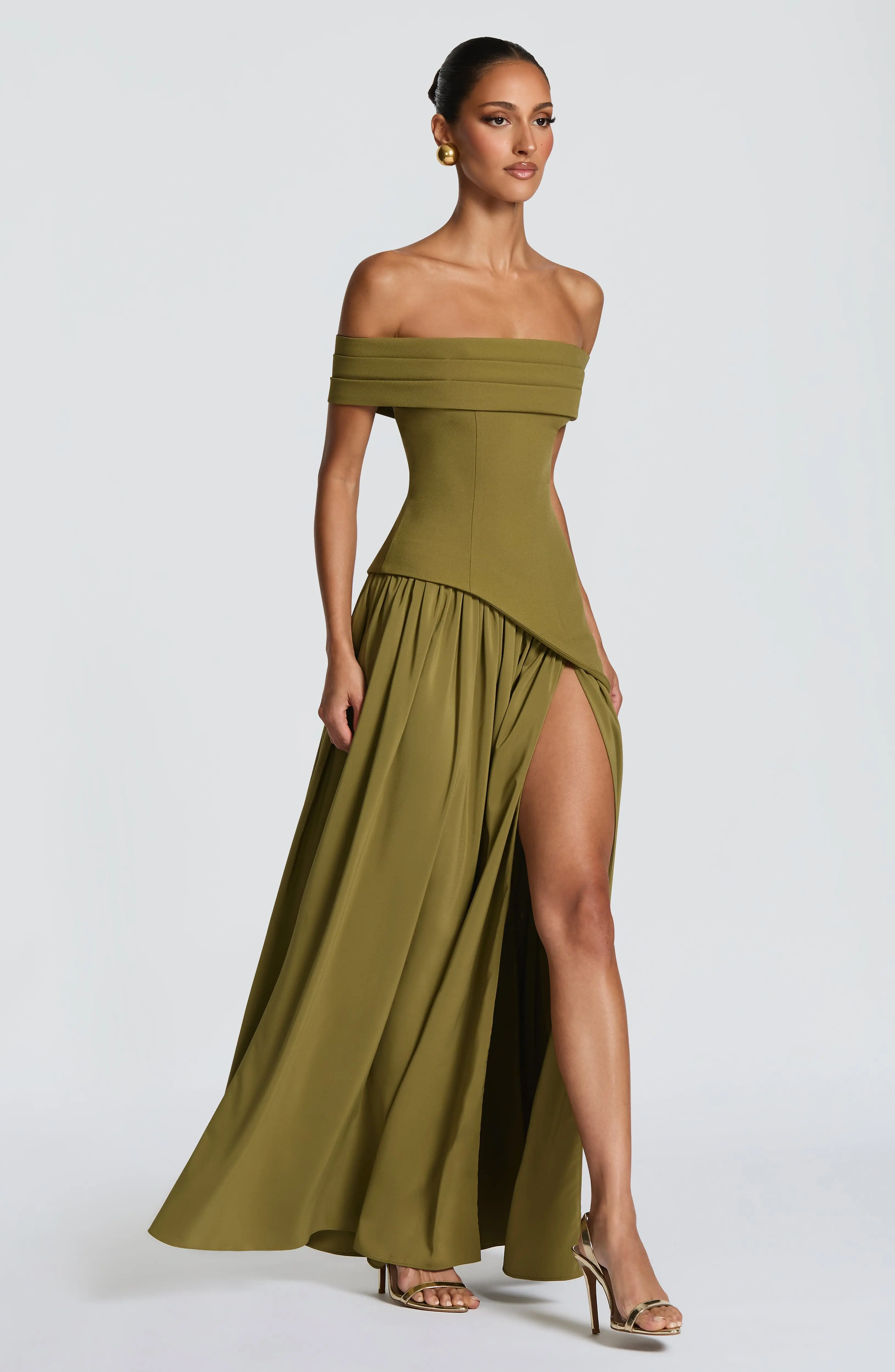 Delilah Maxi Dress - Deep Olive - Image 7