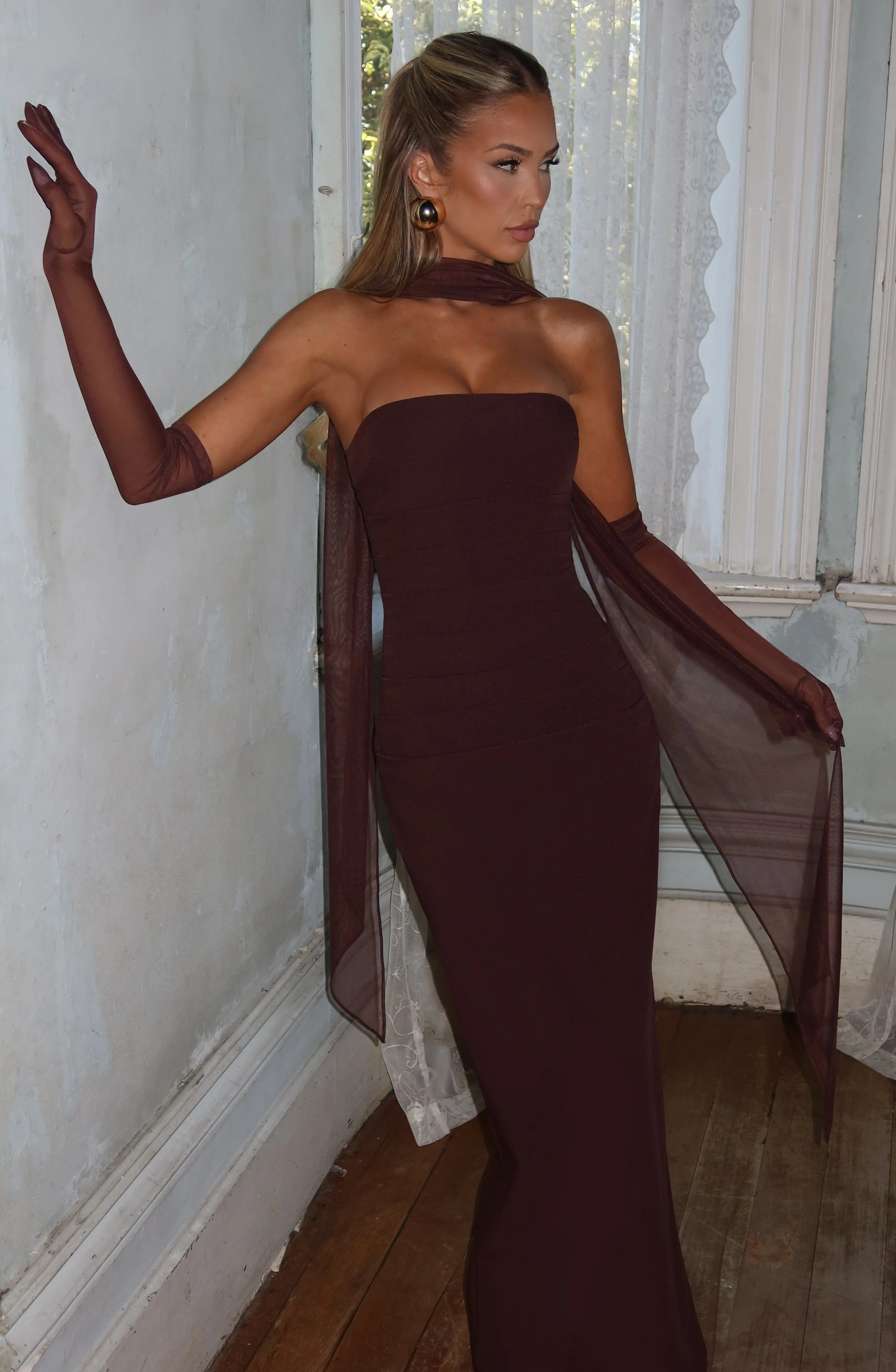Ayla Scarf - Plum Brown - Image 2