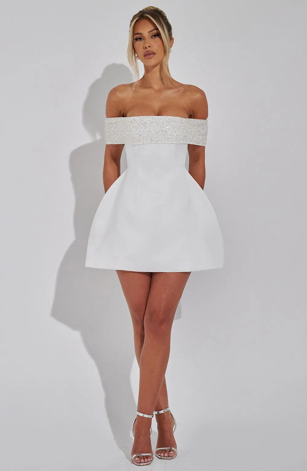 Noelle Mini Dress - Ivory - Image 4