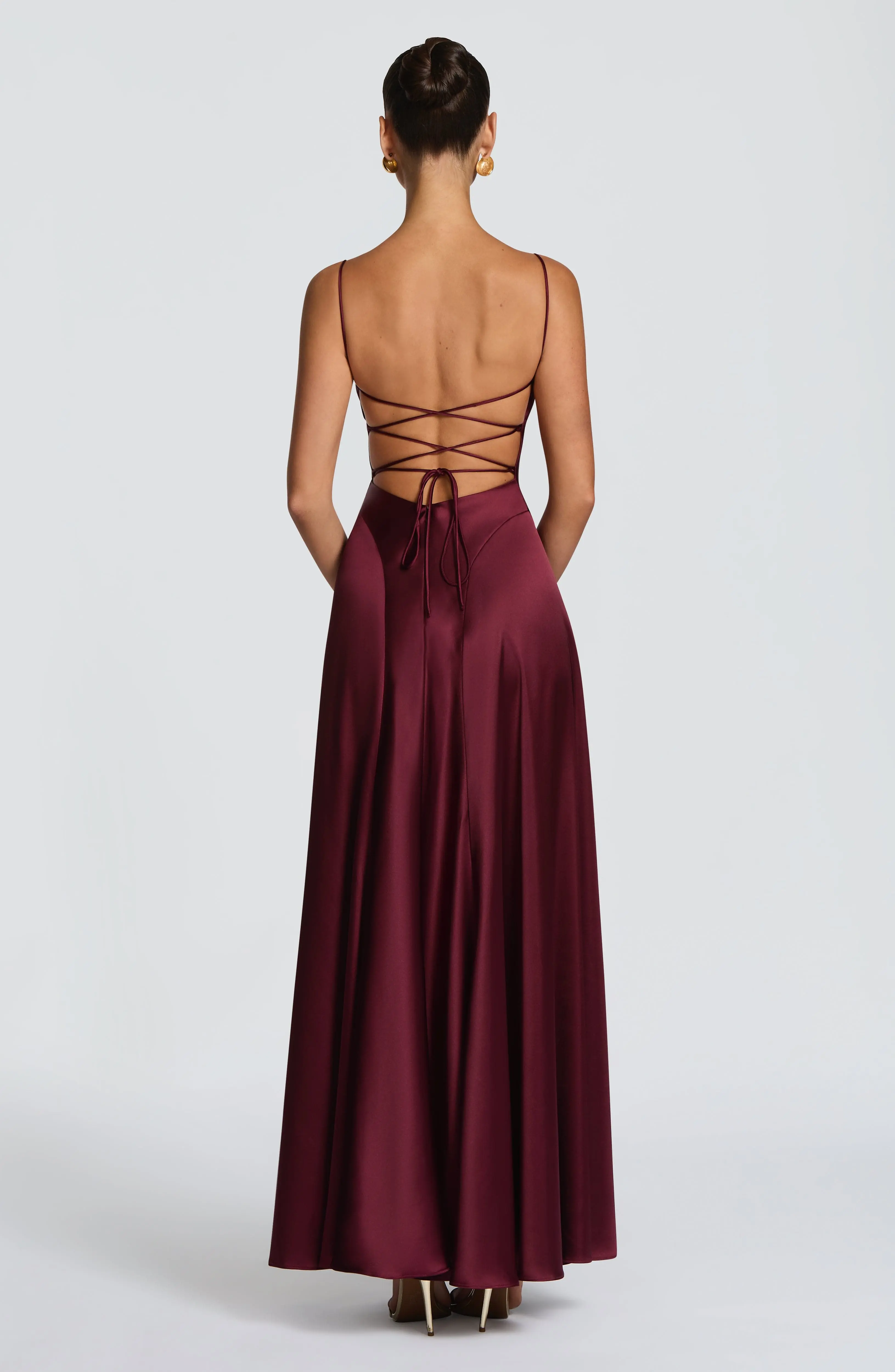 Adelina Maxi Dress - Cherry Lacquer - Image 2