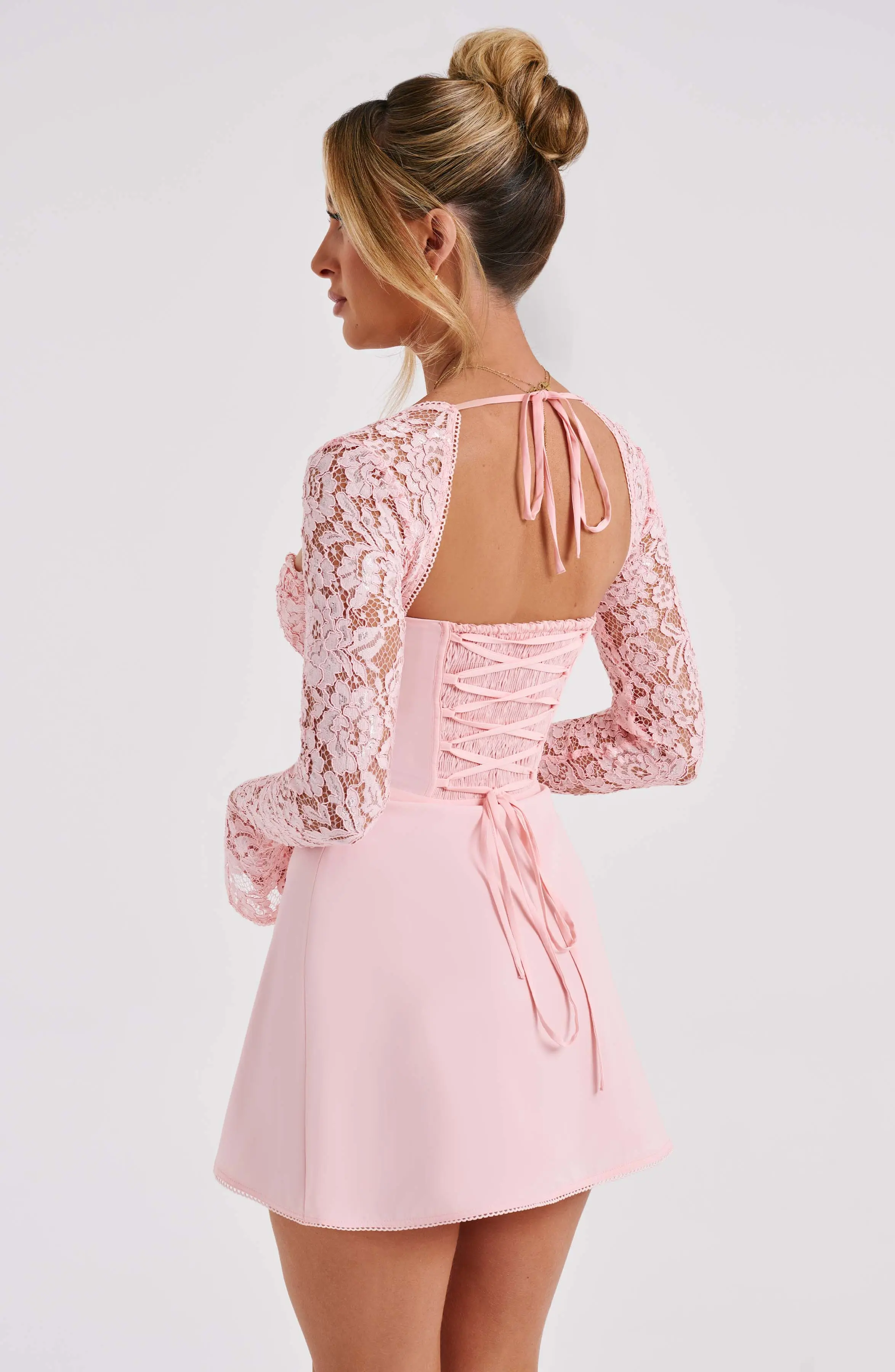 Jacinta Mini Dress - Blush - Image 10