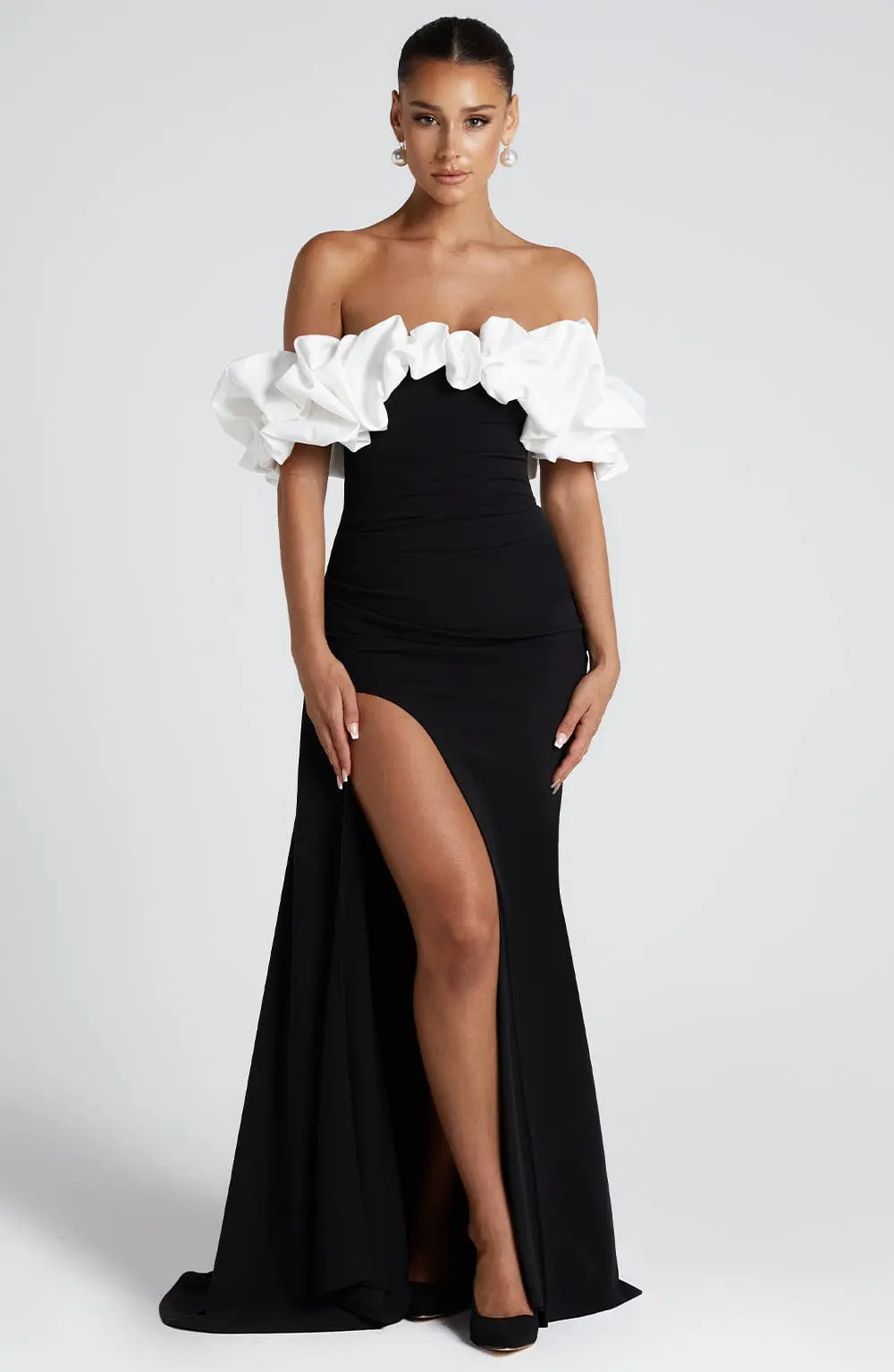 Elsie Maxi Dress - Black/White - Image 2