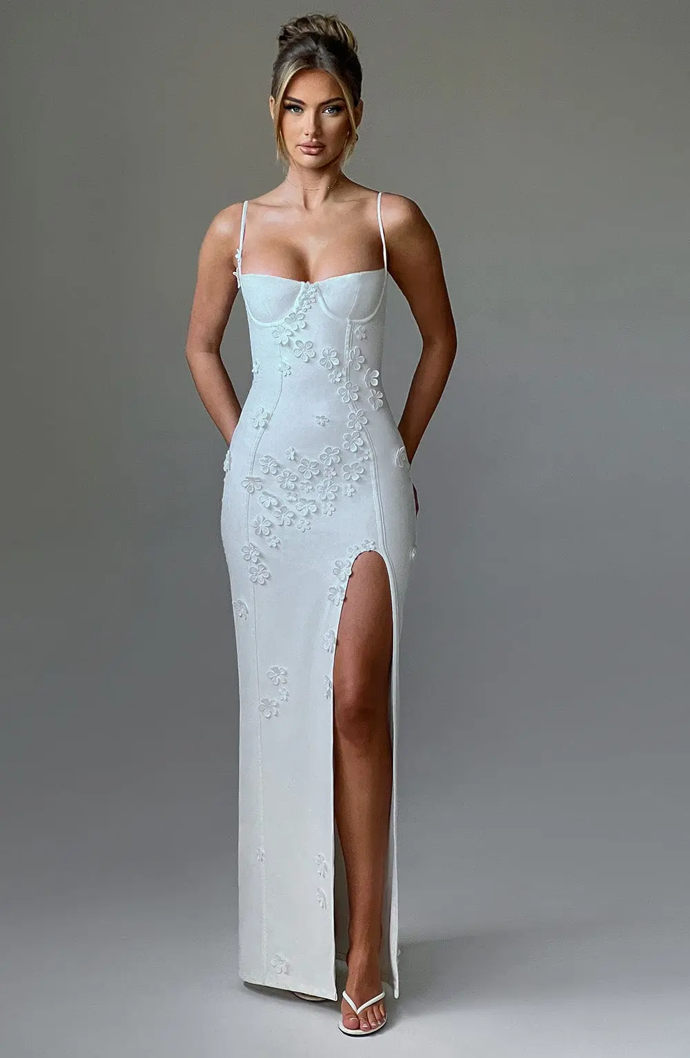 Dalary Maxi Dress - Ivory Lined - Image 12