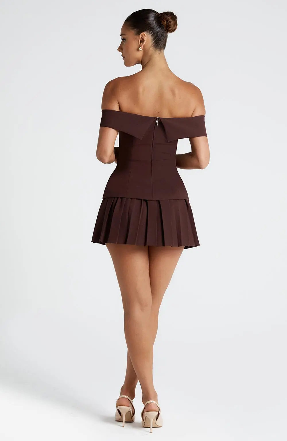 Gretchen Mini Skirt - Plum Brown - Image 4