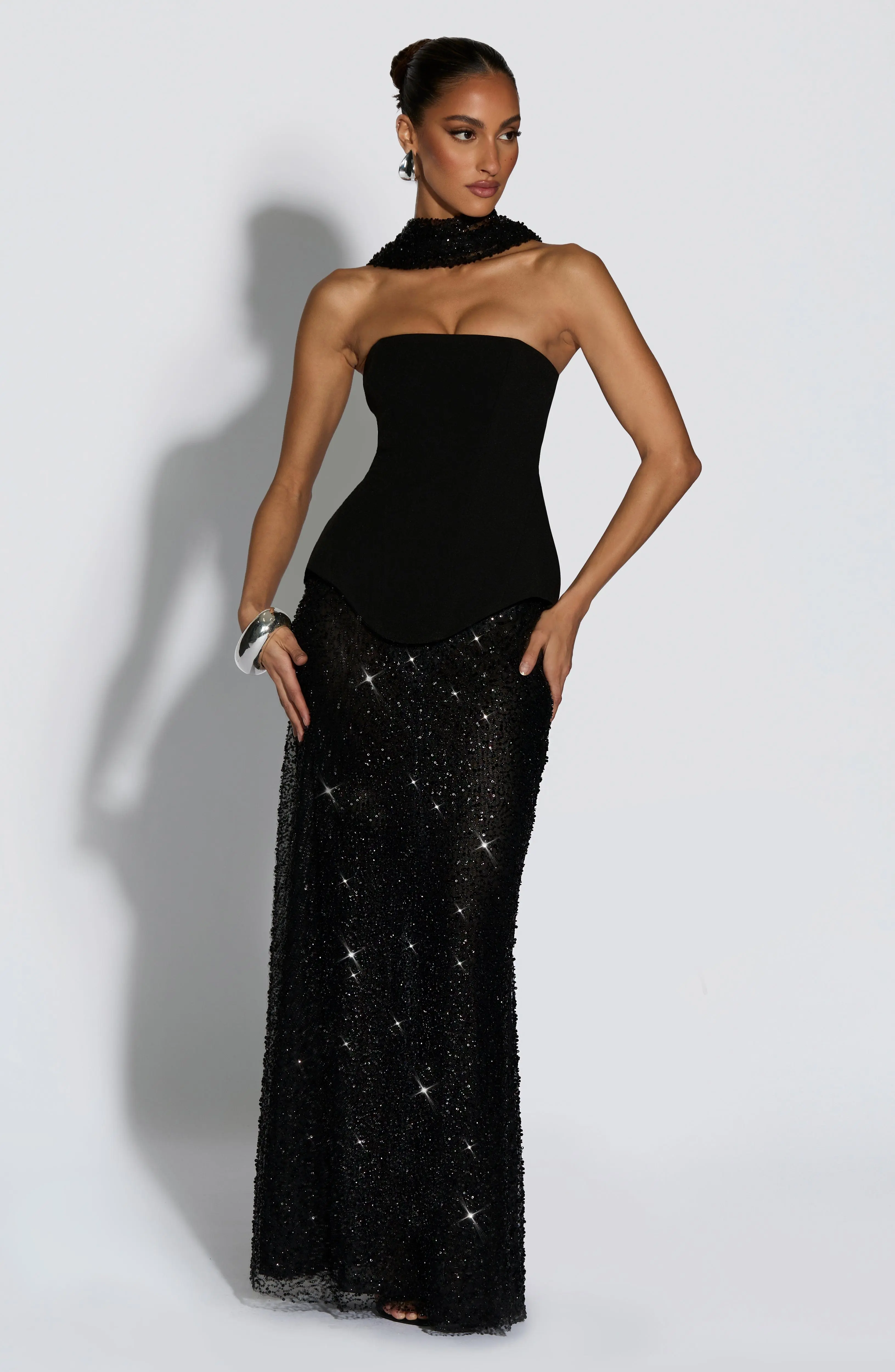 Allaire Maxi Skirt - Black - Image 5