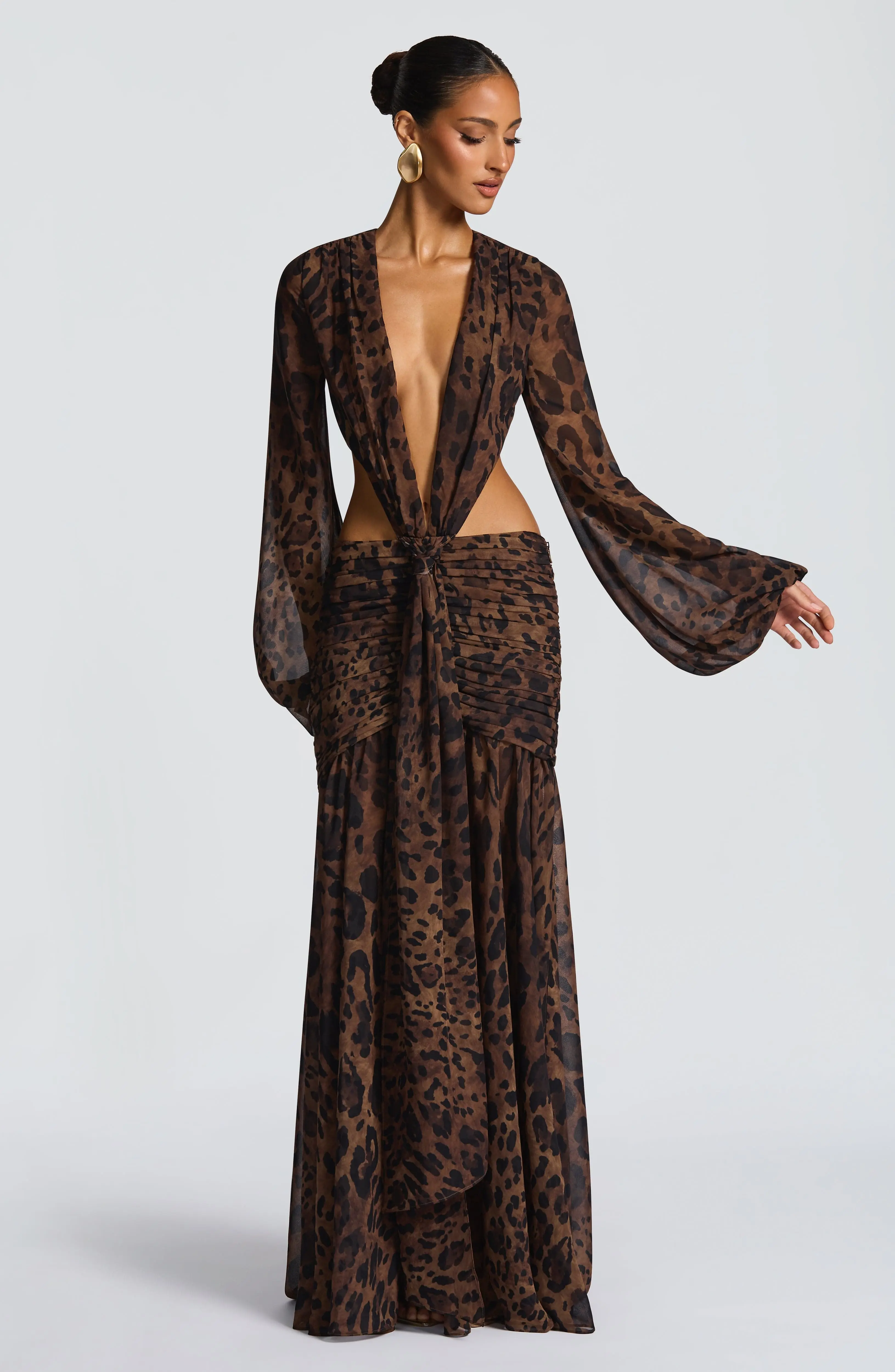 Andrina Maxi Dress - Leopard Print - Image 9