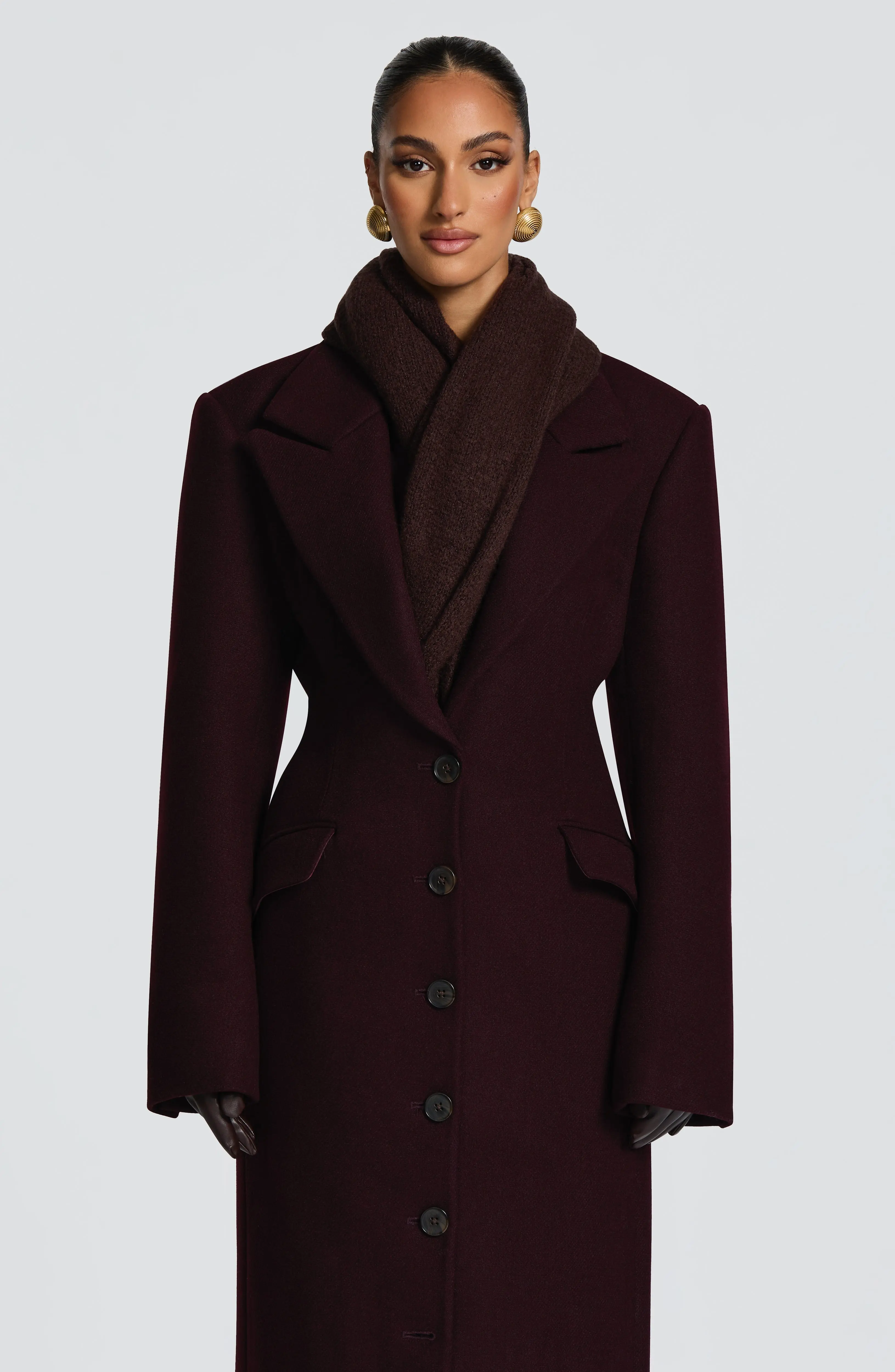 Talin Scarf - Plum Brown - Image 5