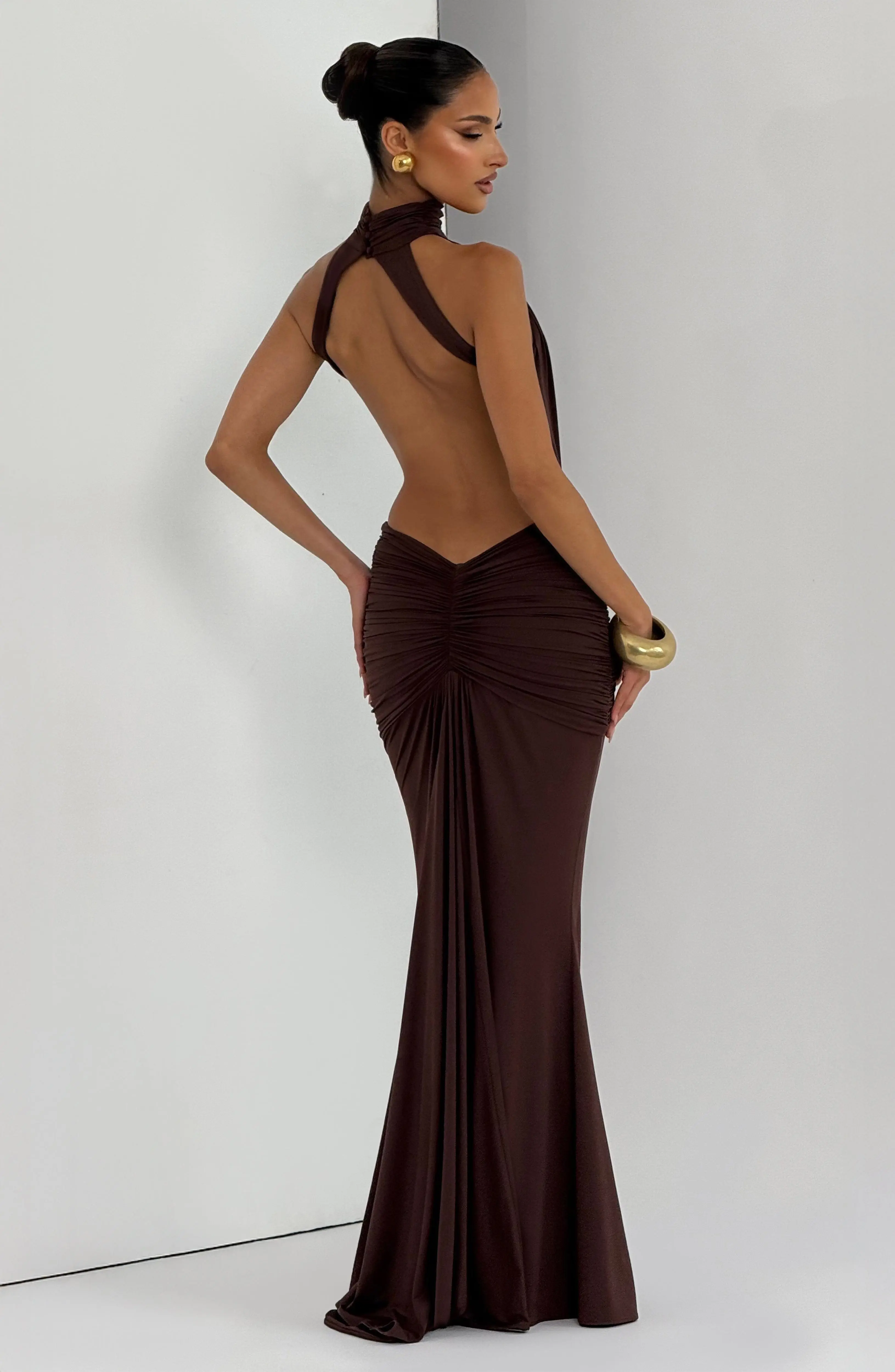 Thekla Maxi Dress - Plum Brown - Image 13