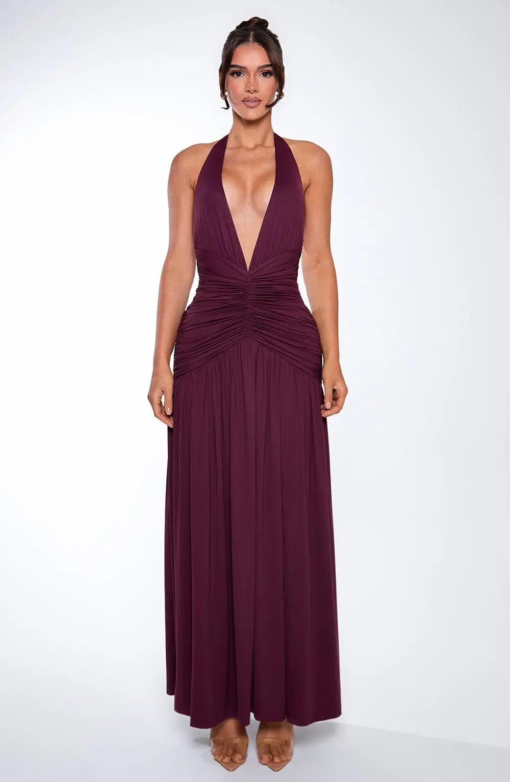 Melania Maxi Dress - Cherry Lacquer - Image 17