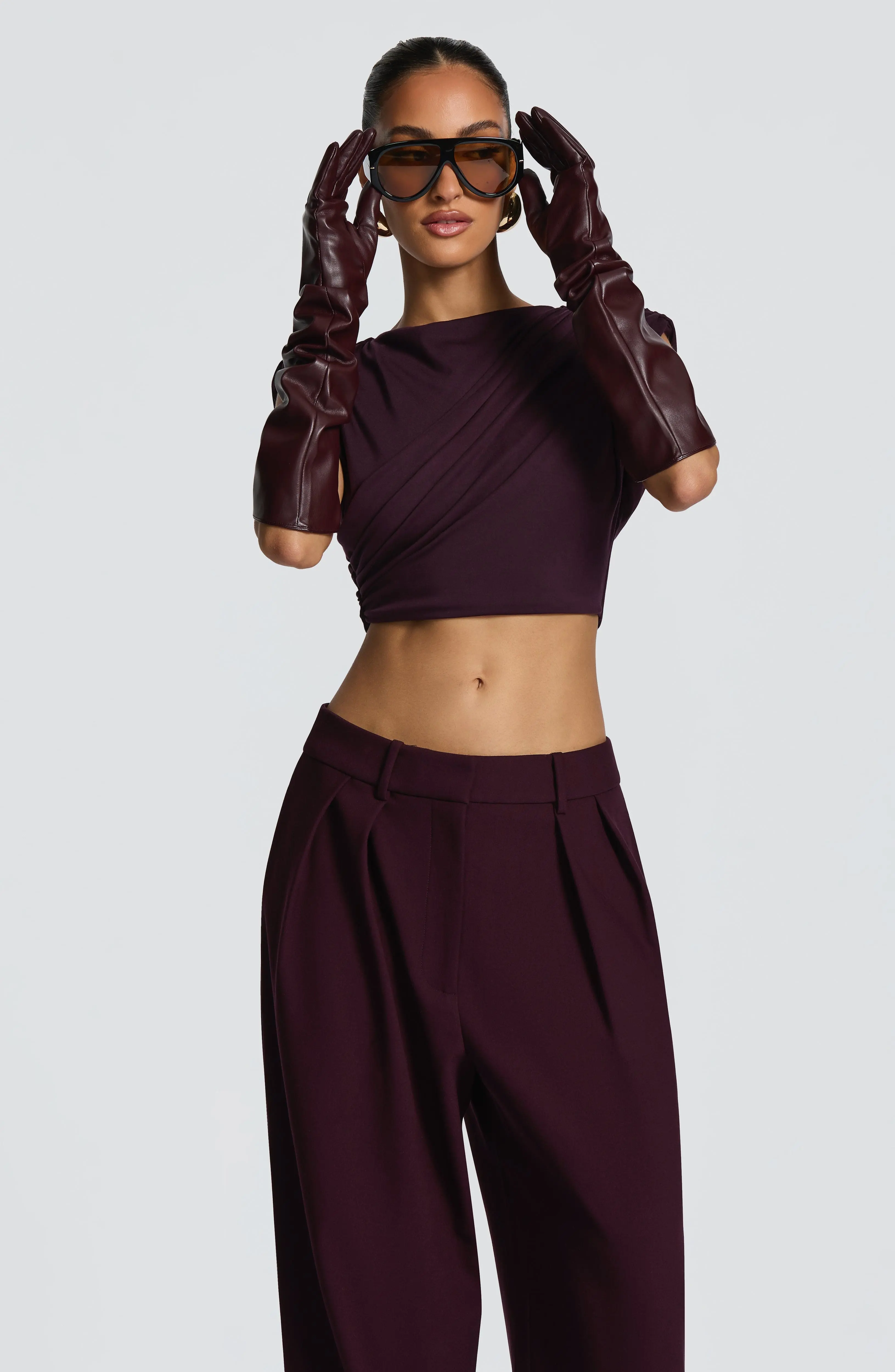 Frankie Gloves - Plum - Image 7