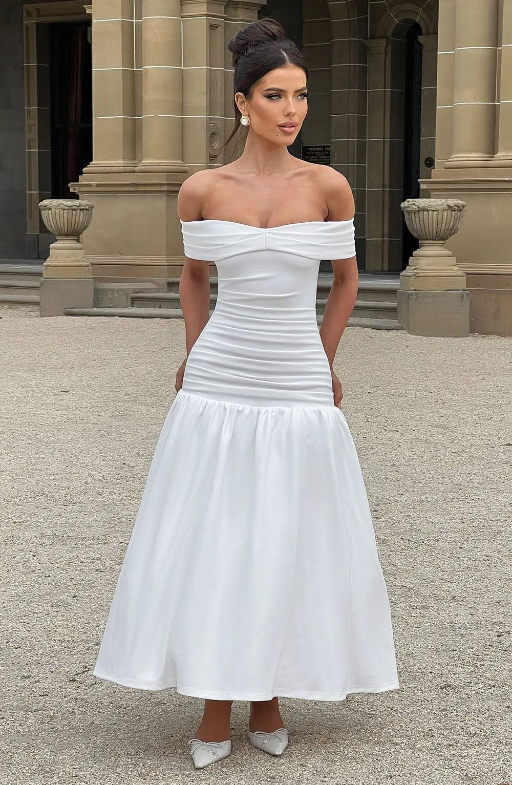 Wilhelmina Midaxi Dress - Ivory - Image 4