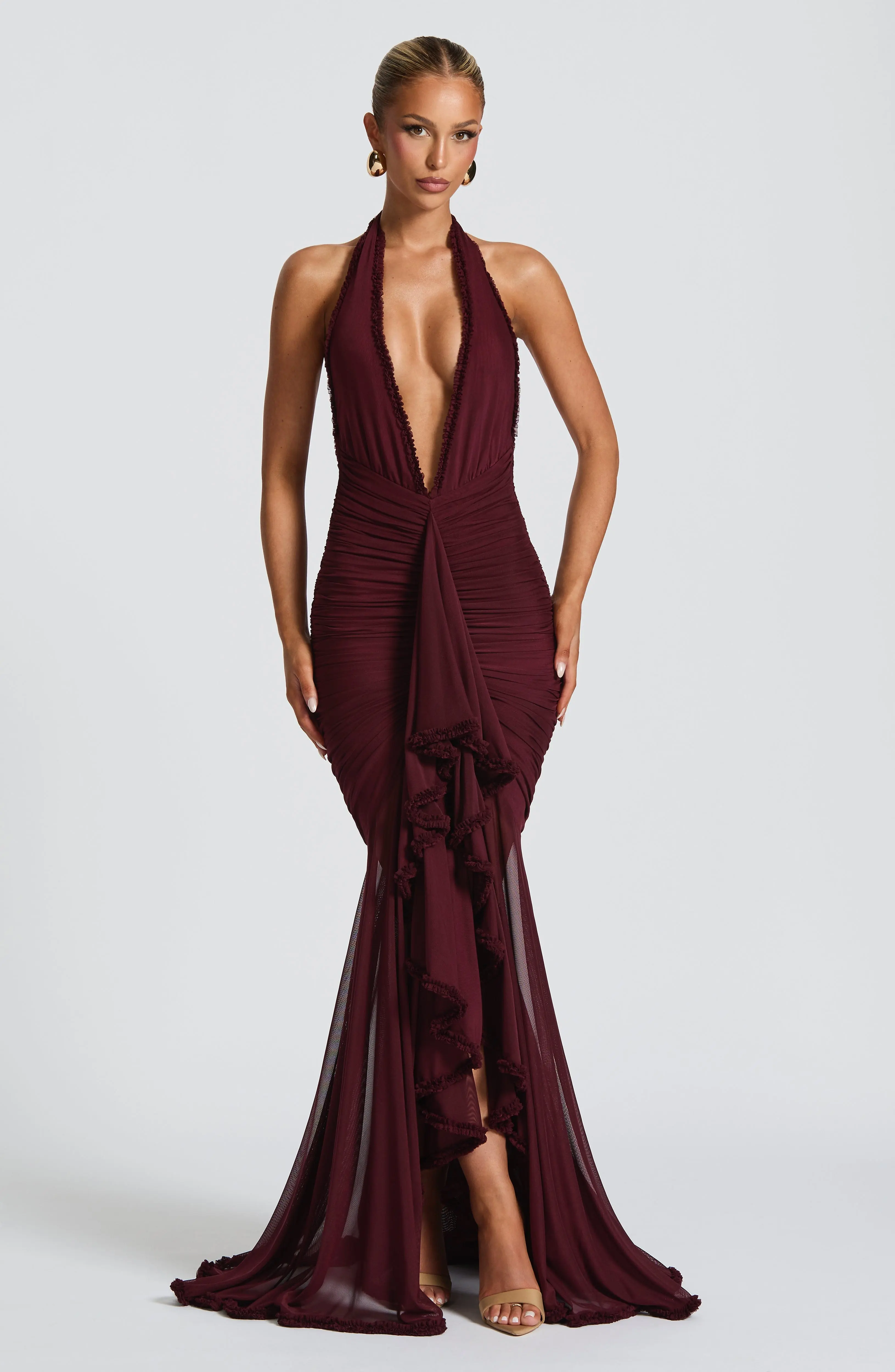 Janessa Maxi Dress - Cherry Lacquer - Image 6