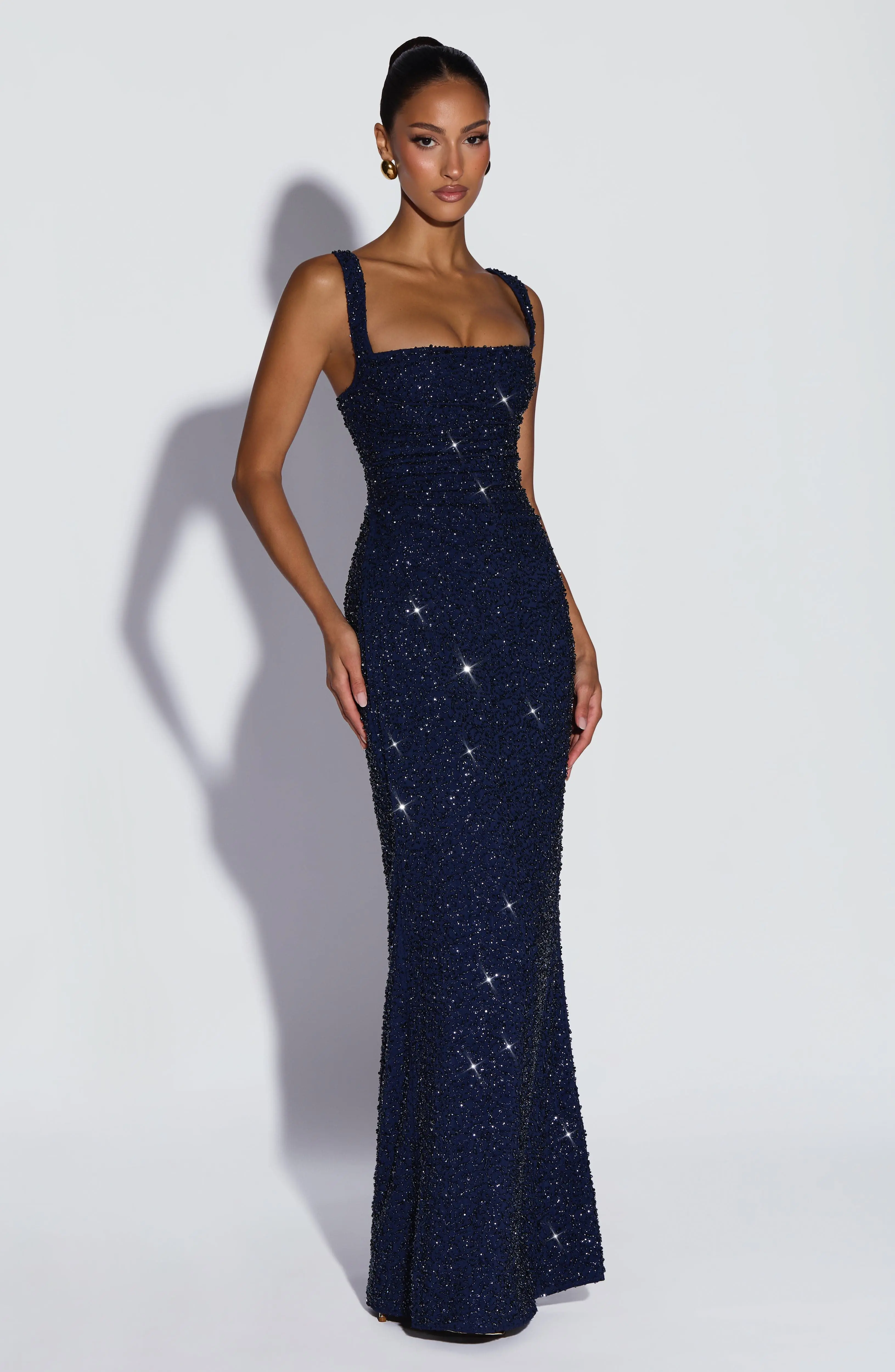 Calanthe Maxi Dress - Navy Sparkle - Image 3