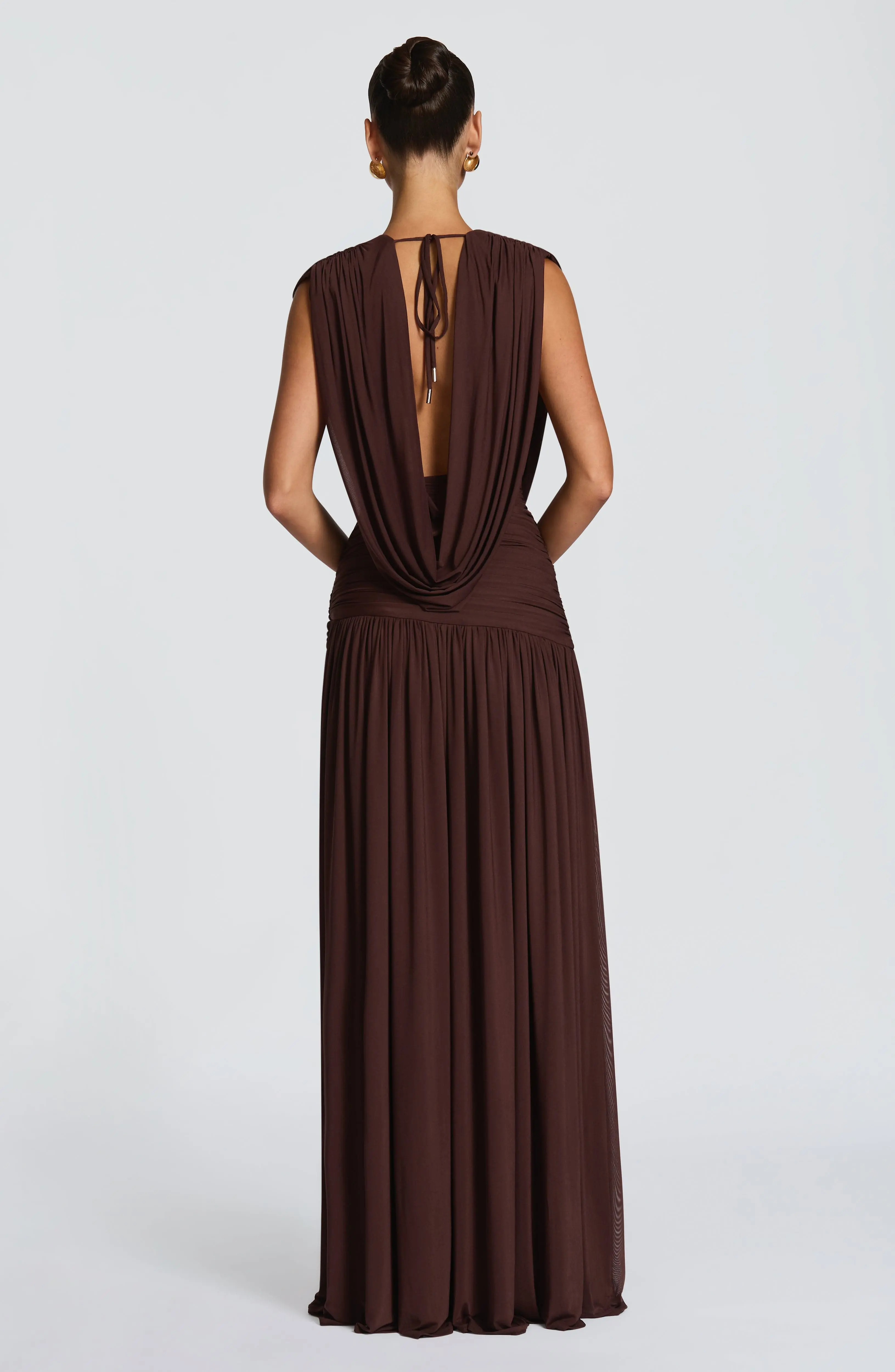 Romilly Gown - Plum Brown - Image 3