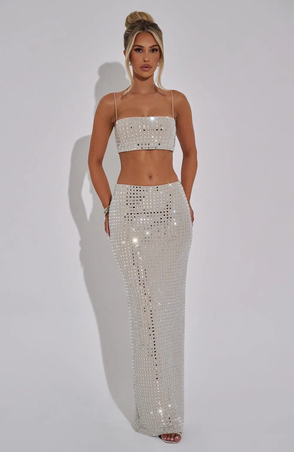 Dimity Maxi Skirt - Nude - Image 6
