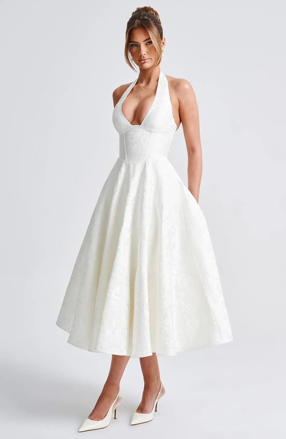 Effie Midi Dress - Ivory - Image 16