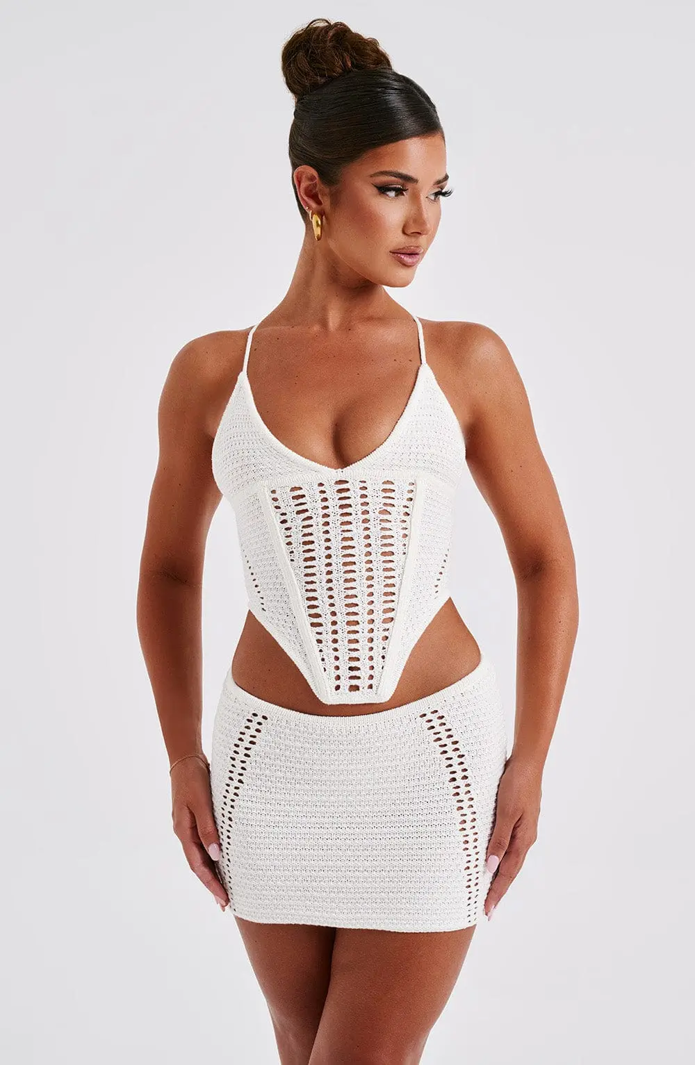 Selma Mini Skirt - White - Image 8