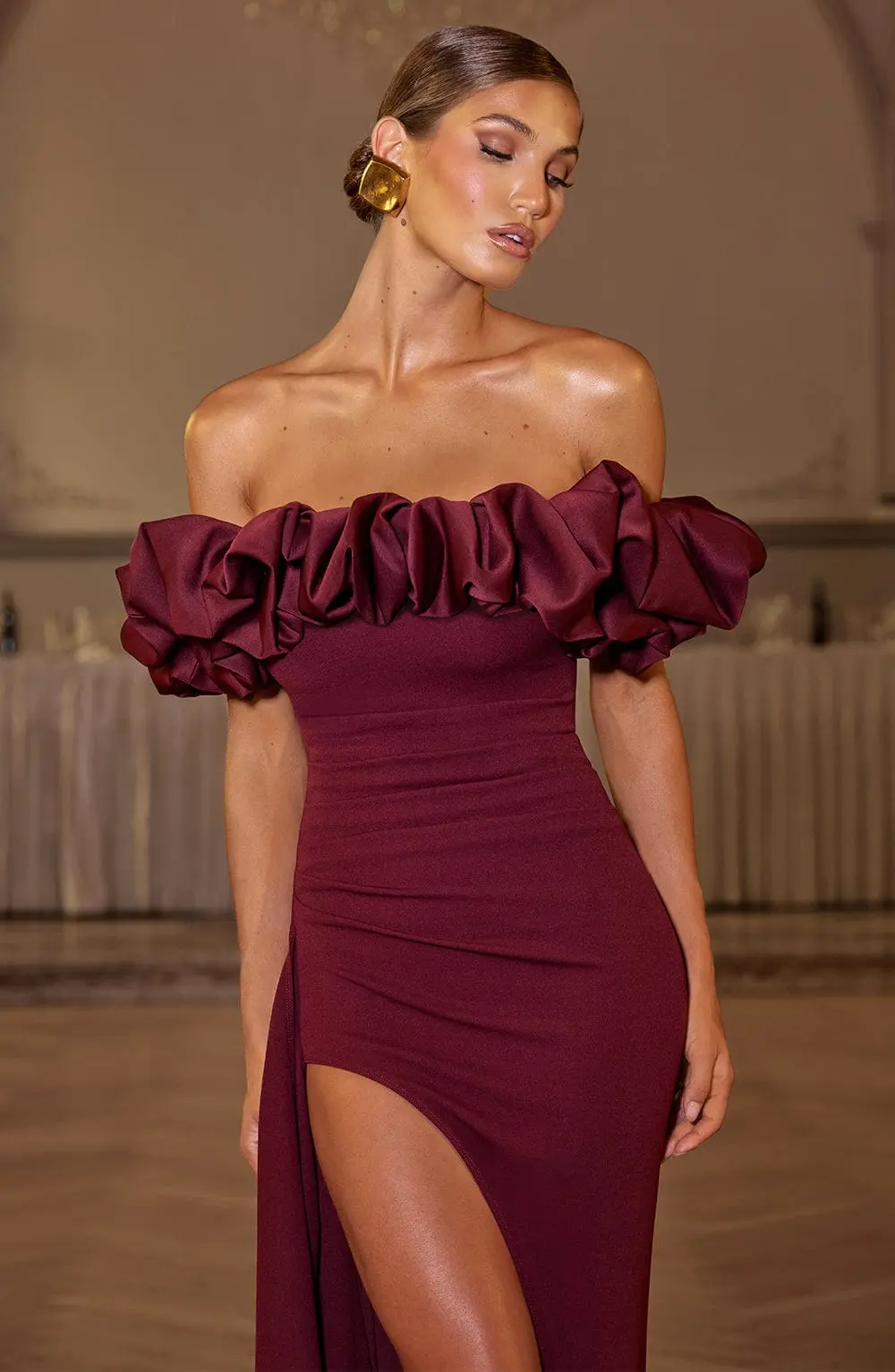 Elsie Maxi Dress - Cherry Lacquer - Image 4