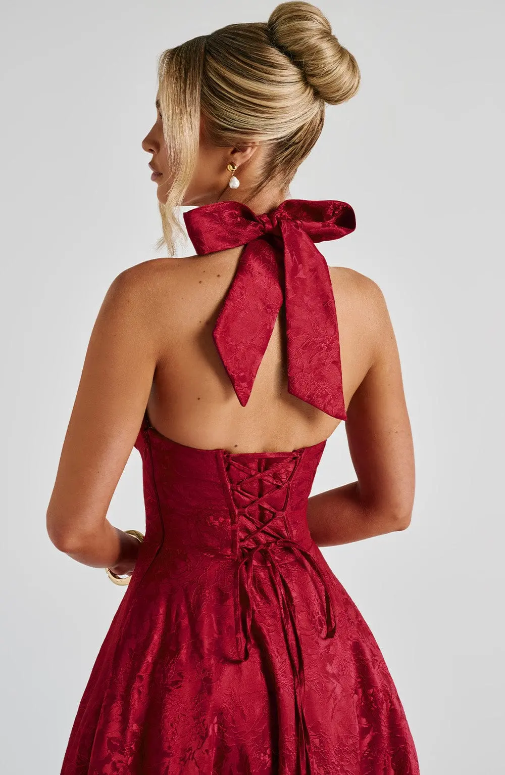 Effie Midi Dress - Red - Image 6