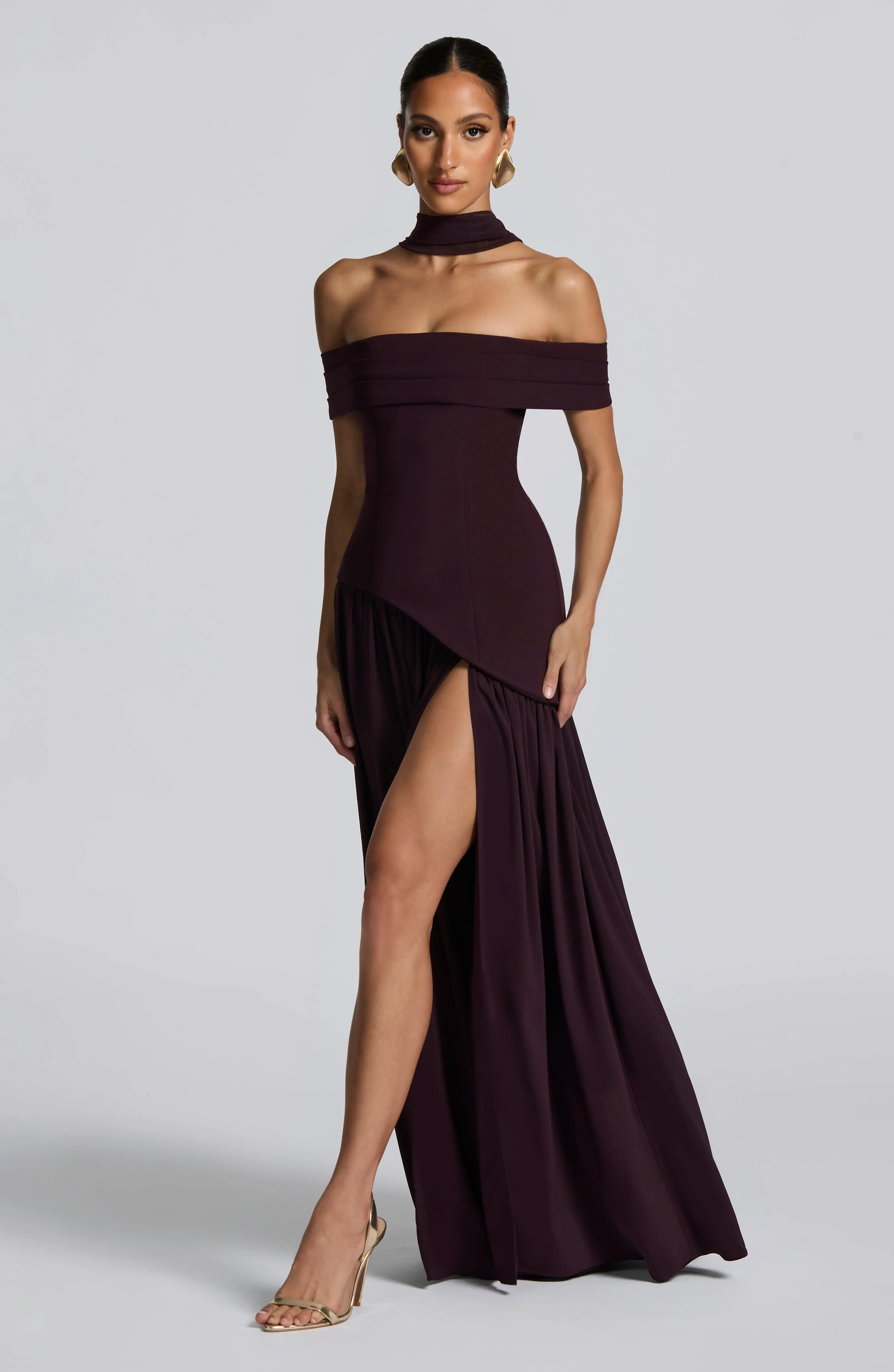 Delilah Maxi Dress - Plum - Image 2