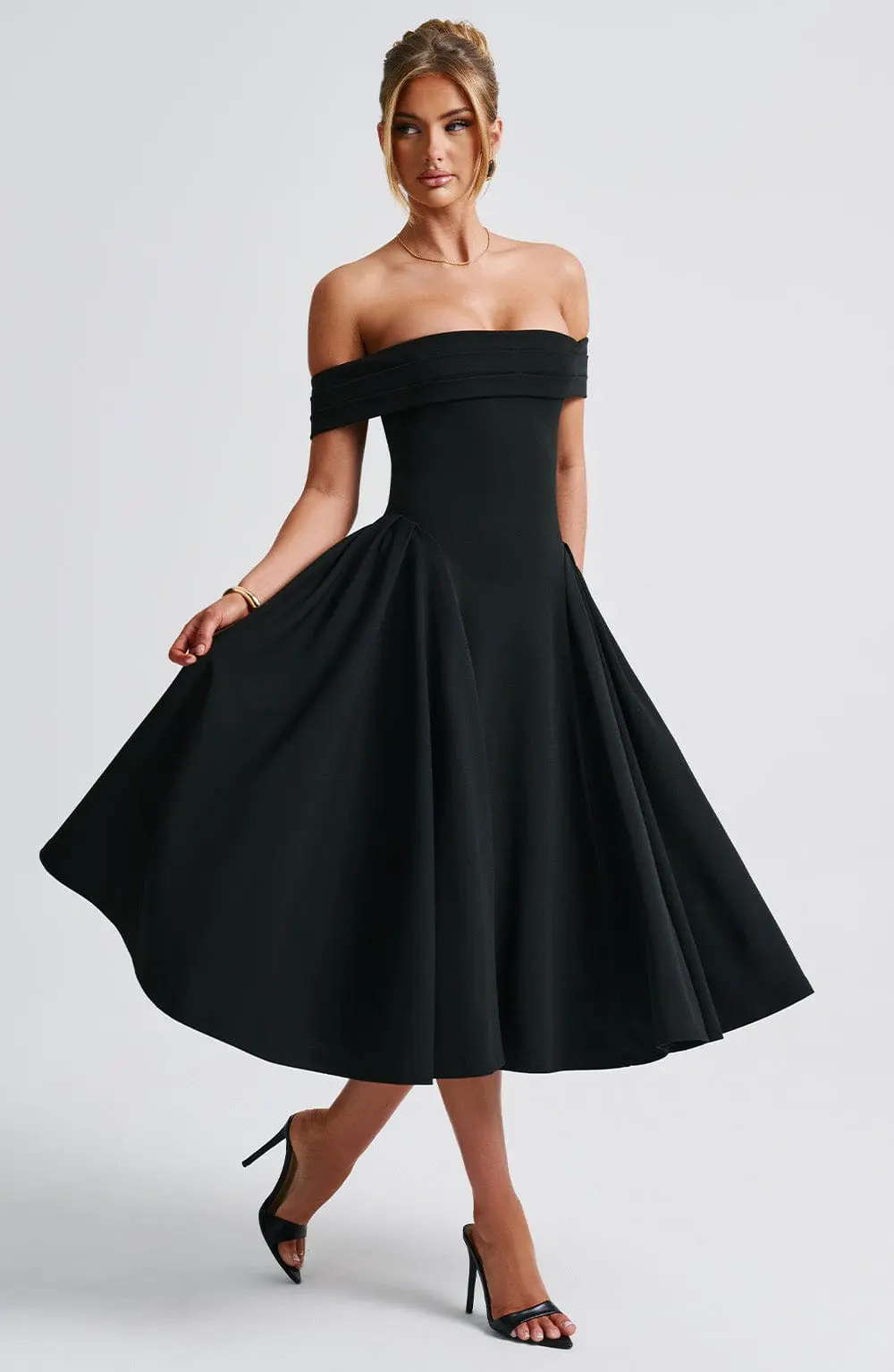 Miranda Midi Dress - Black - Image 5