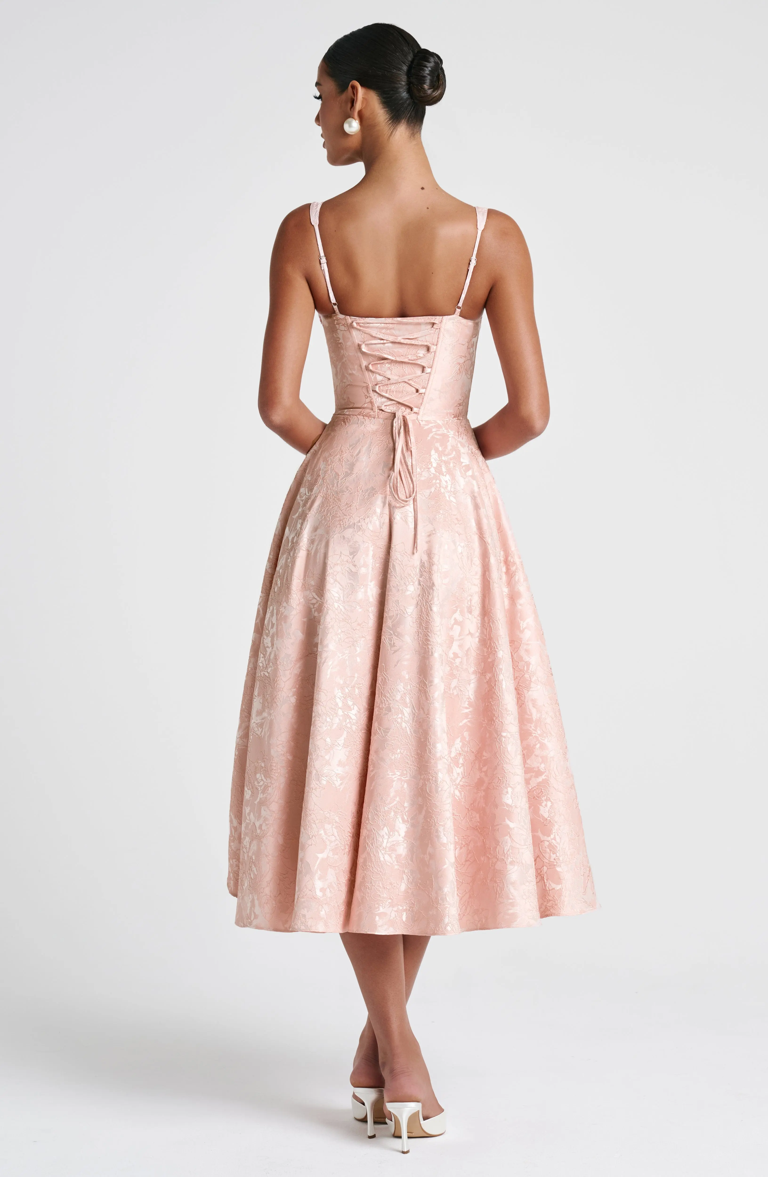 Amity Midi Dress - Soft Peach - Image 2