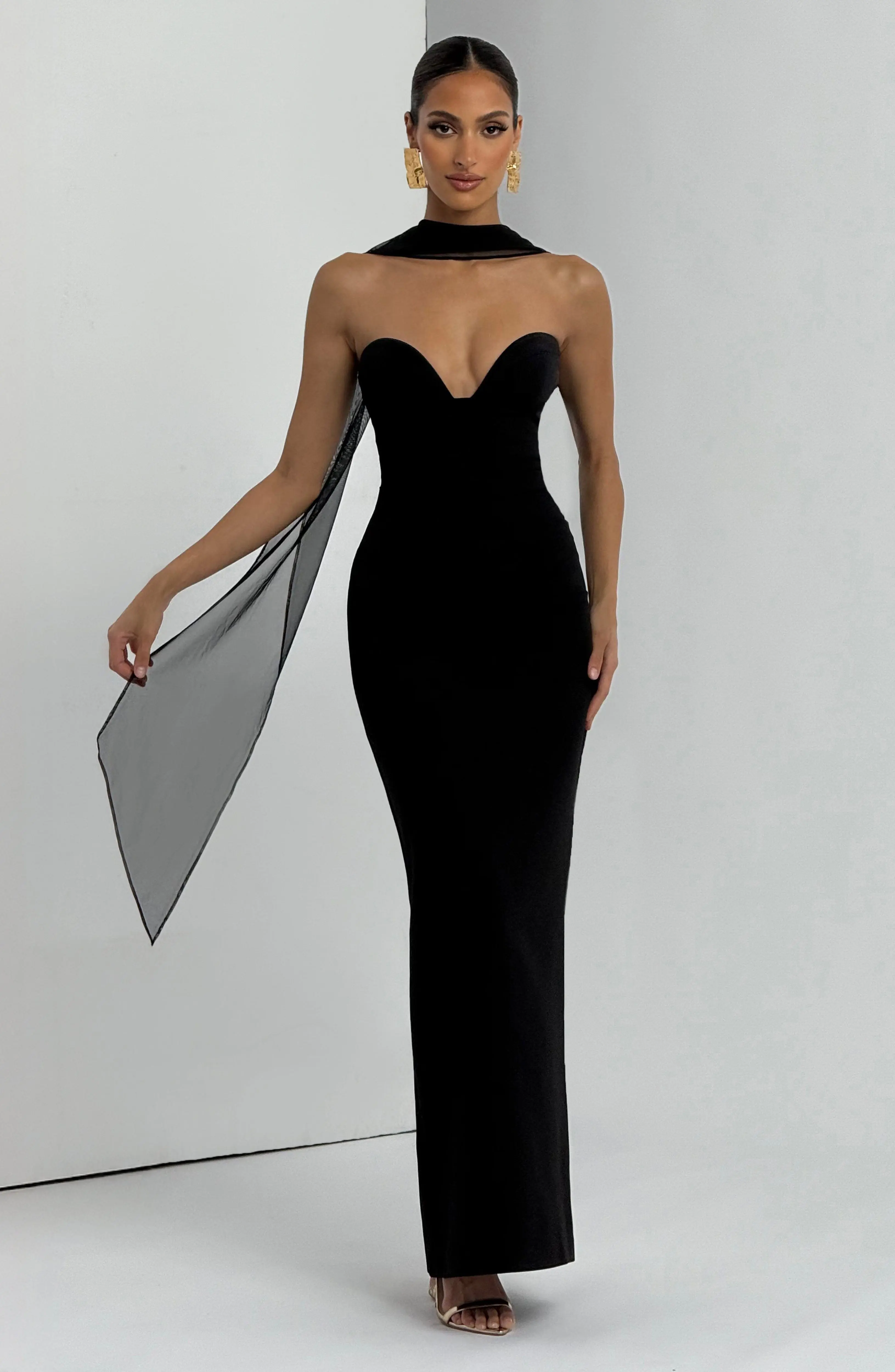 Lindsey Maxi Dress - Black - Image 8