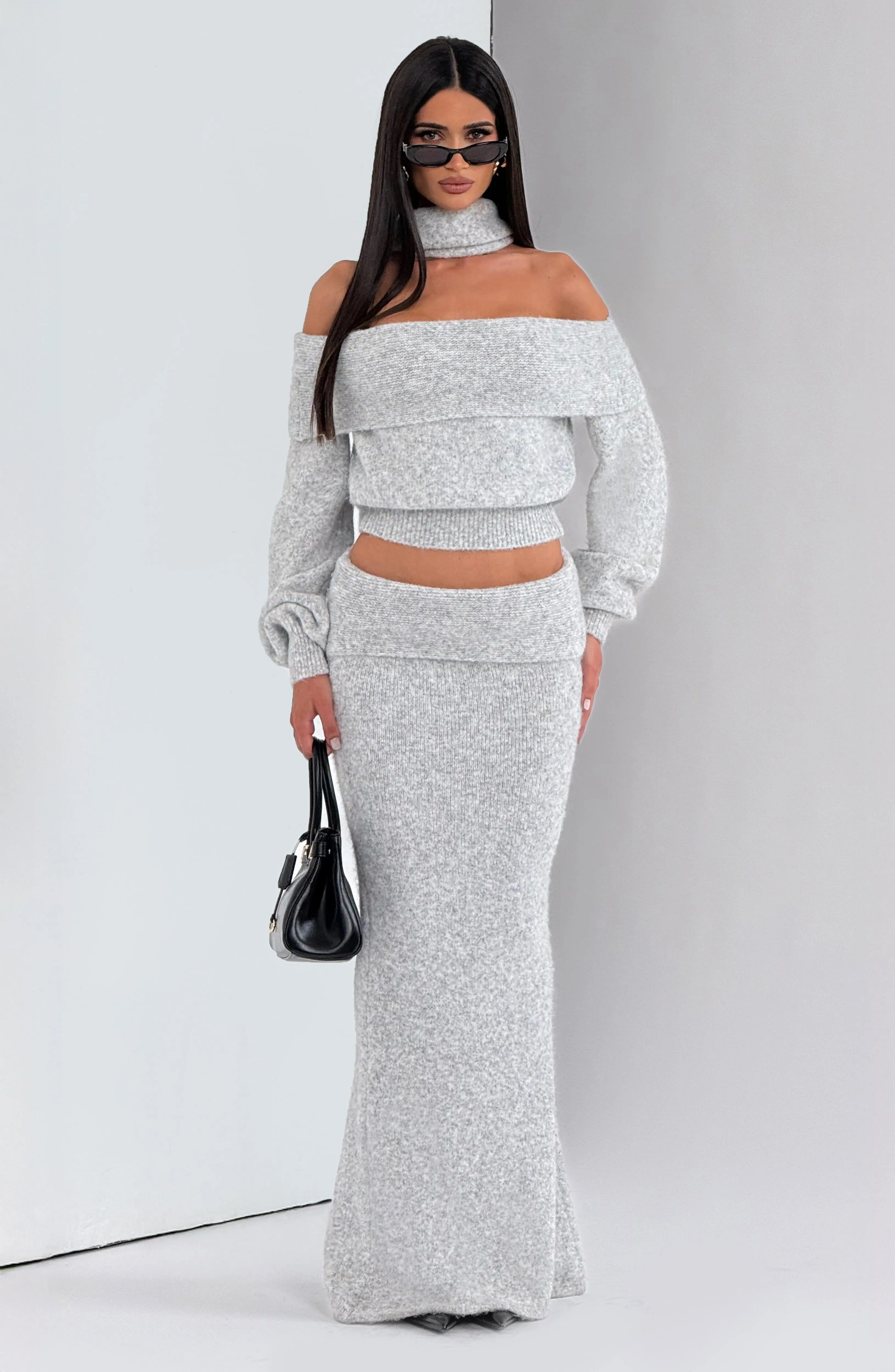 Andie Top - Light Grey Marl - Image 8