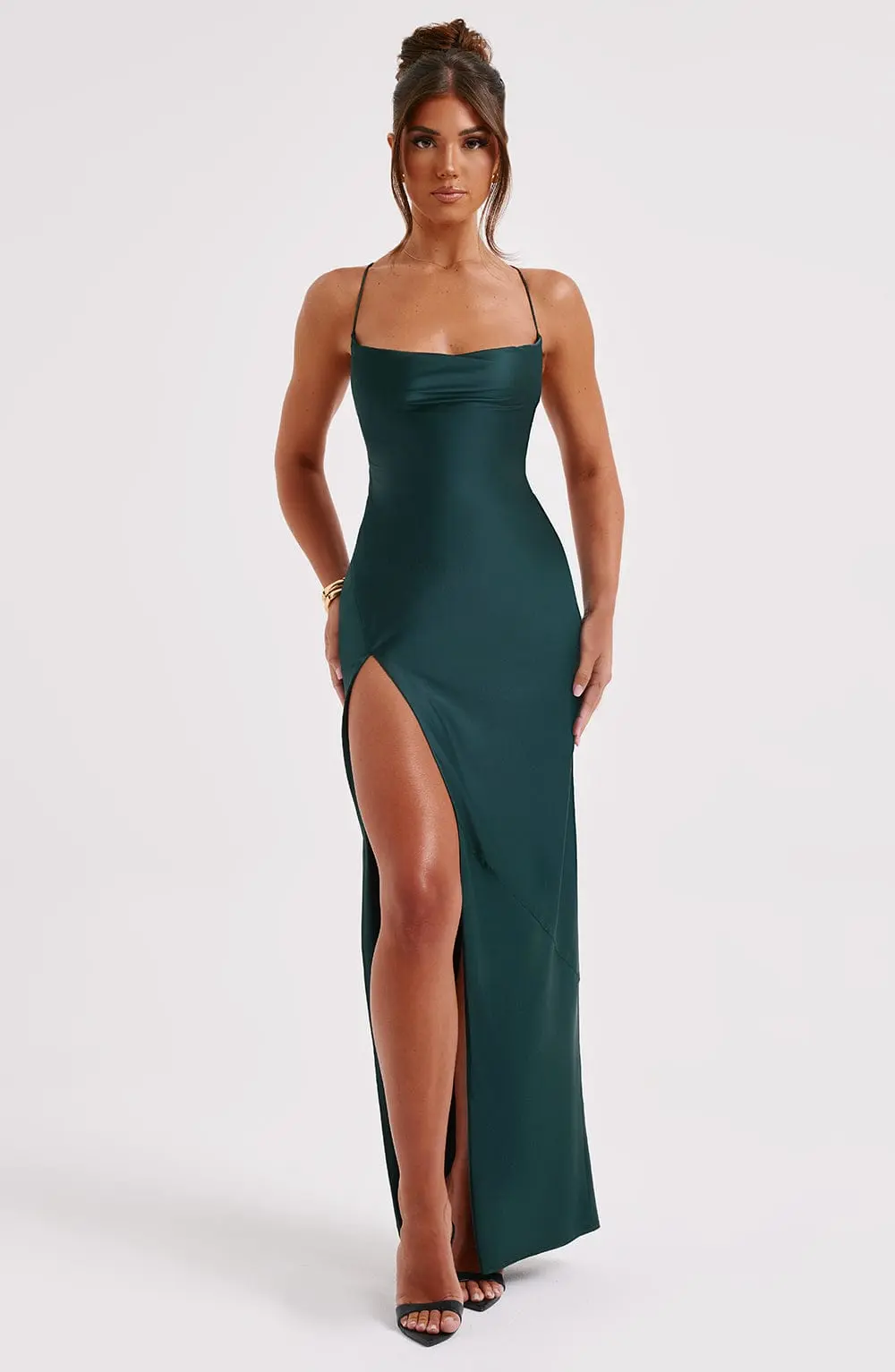 Misha Maxi Dress - Emerald - Image 3
