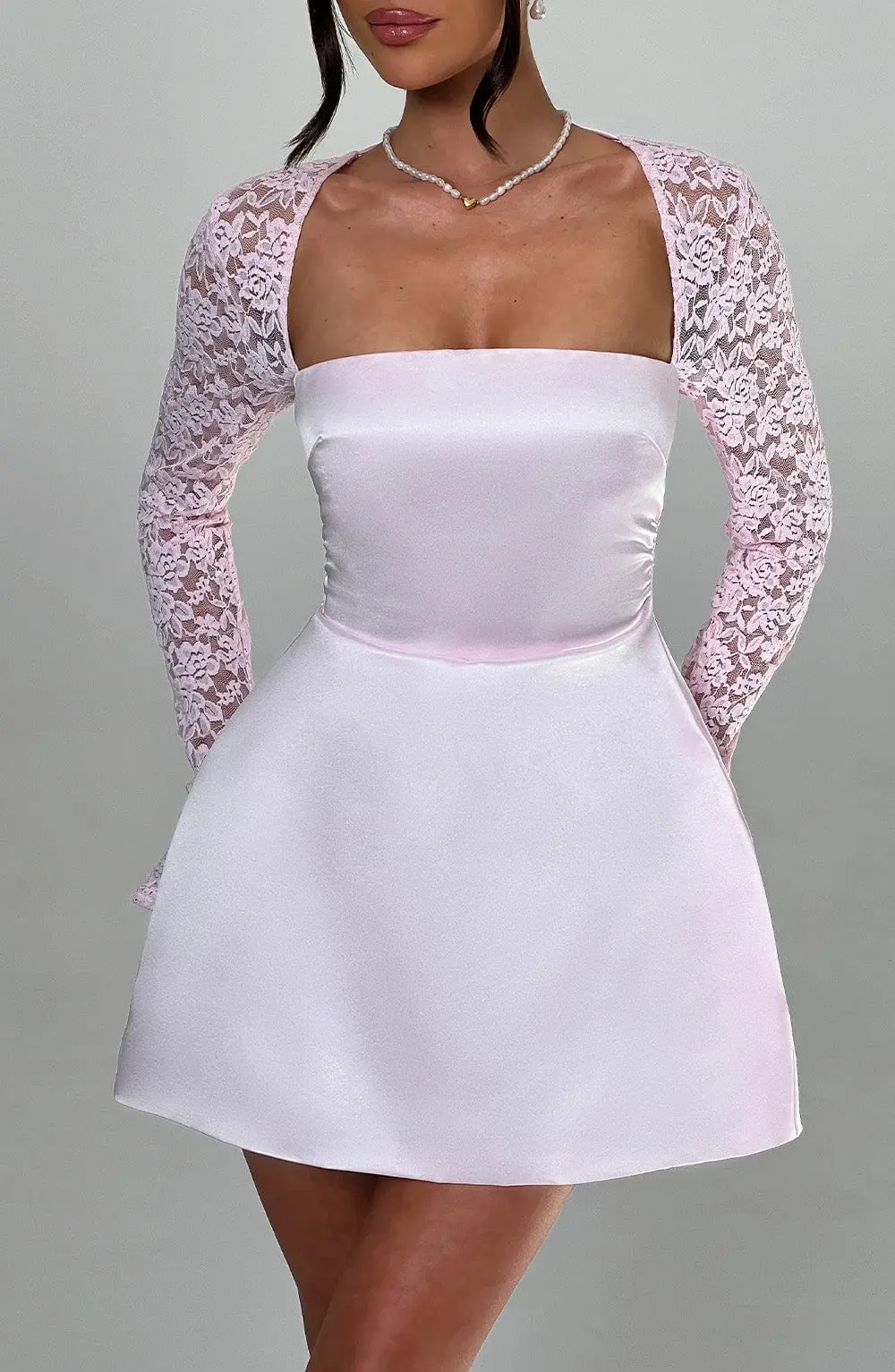Sadie Mini Dress - Blush - Image 3