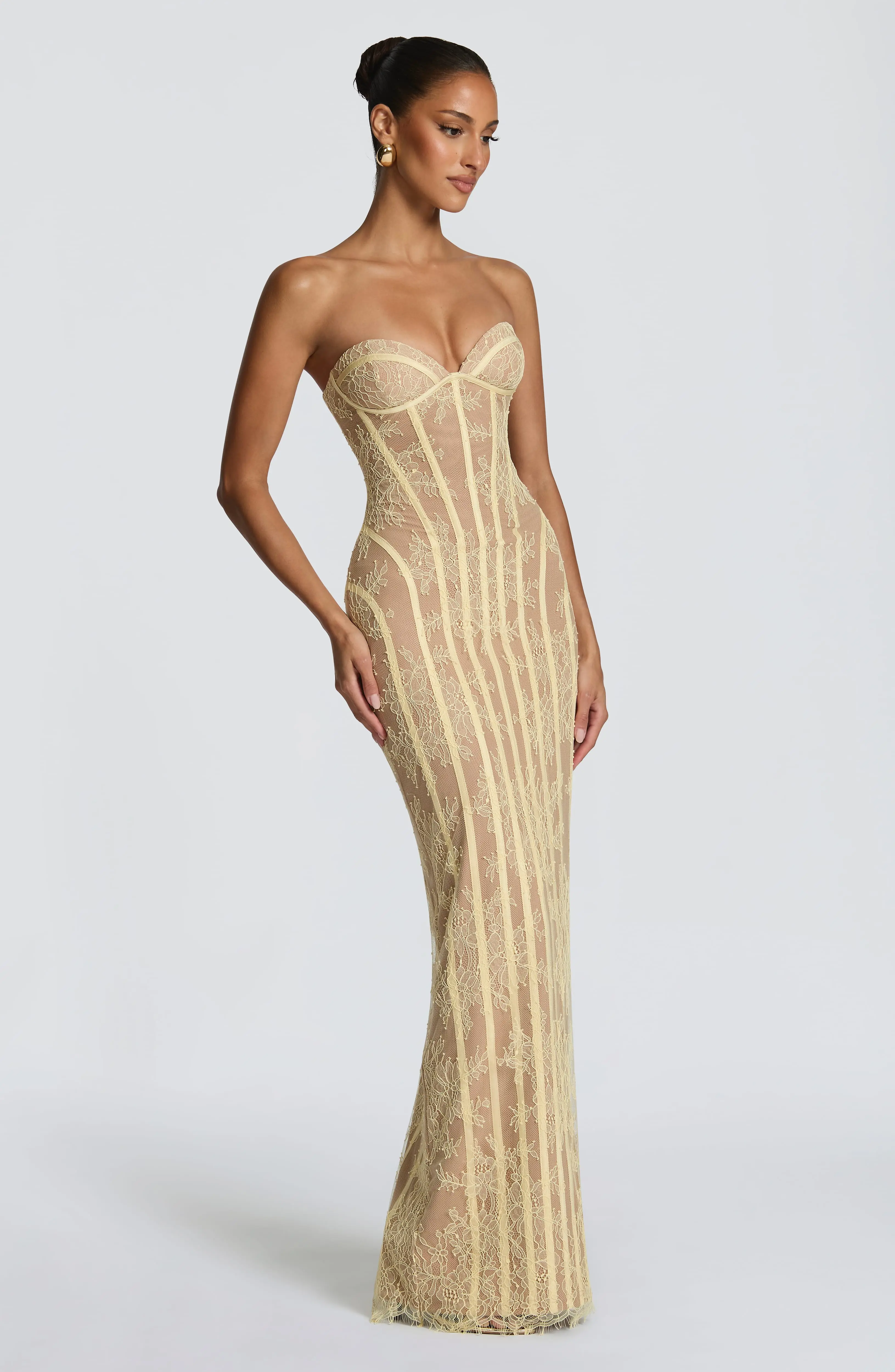 Sian Maxi Dress - Lemon - Image 4