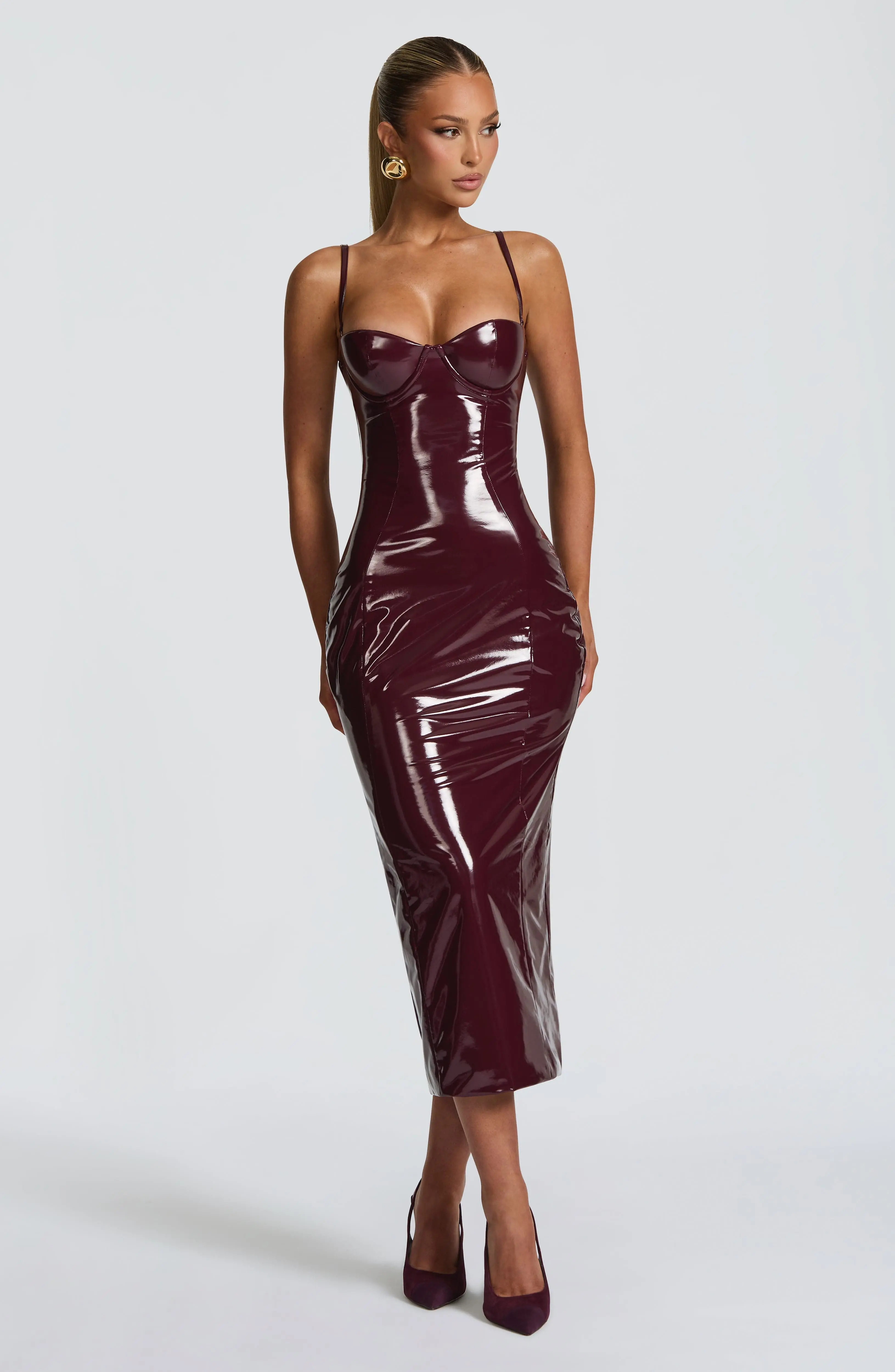 Amala Midi Dress - Cherry Lacquer - Image 10