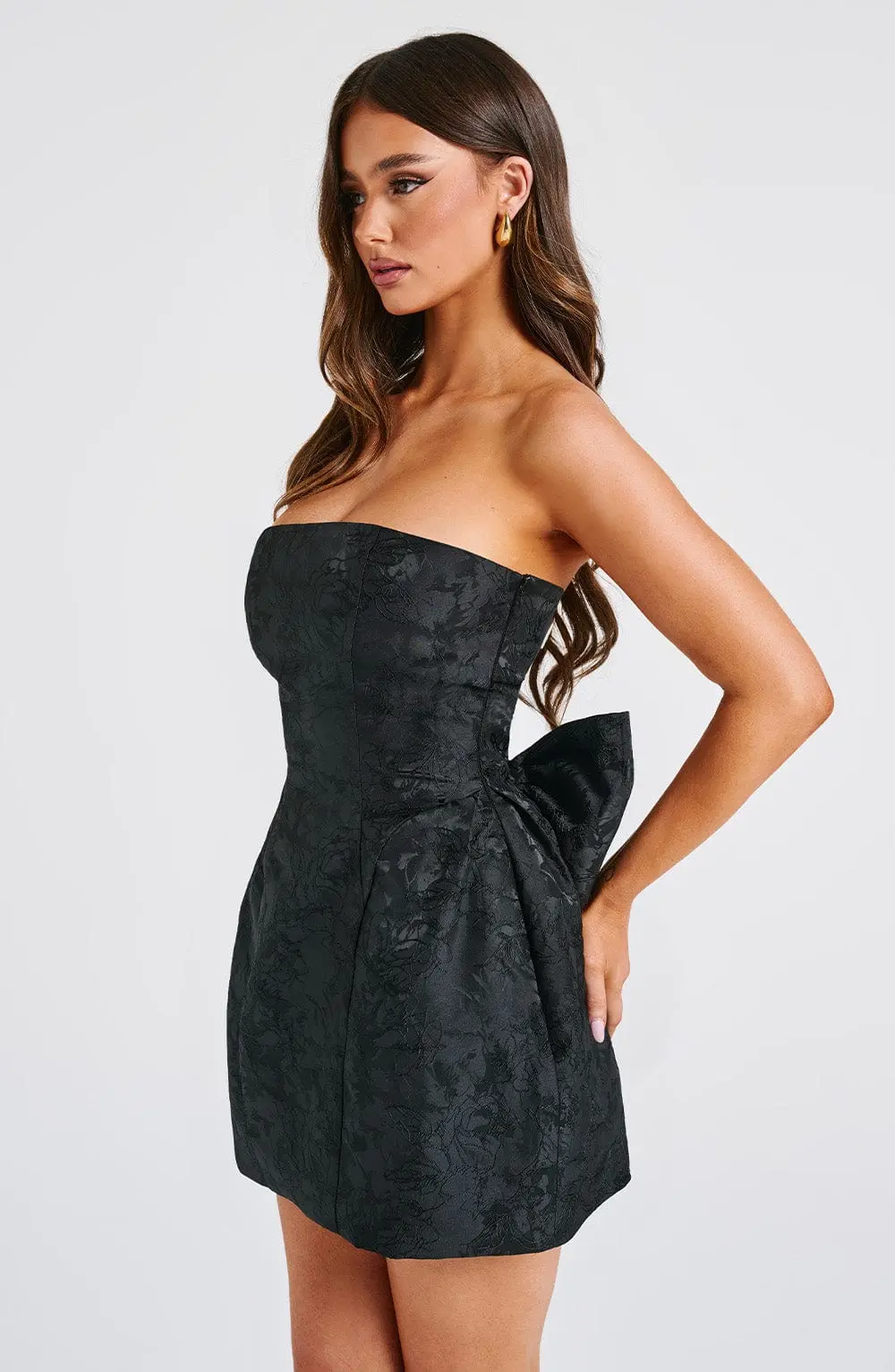 Elenora Mini Dress - Black - Image 10