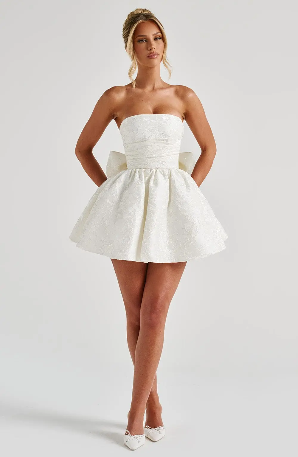 Salome Mini Dress - Ivory - Image 8