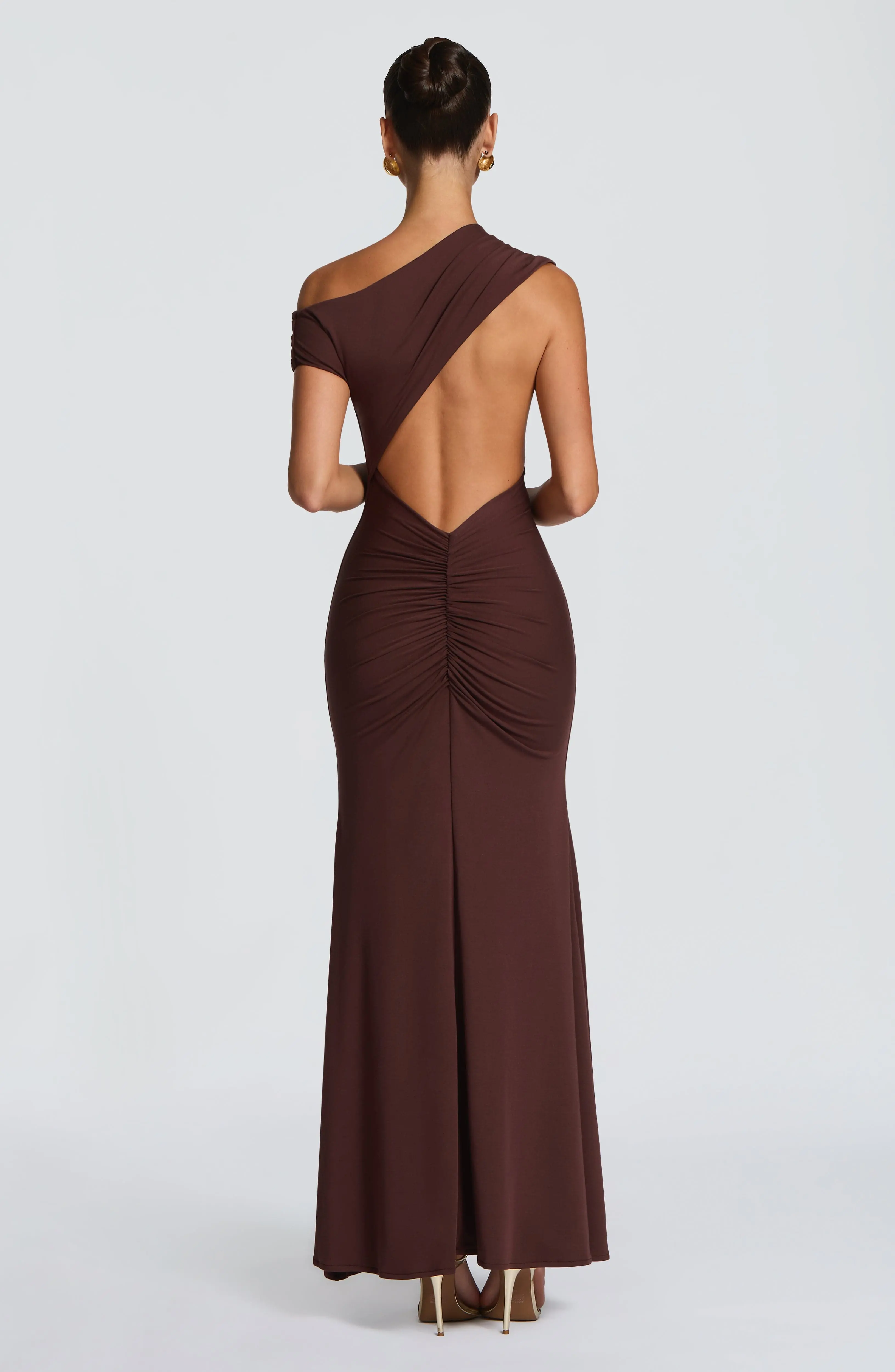 Fiora Maxi Dress - Plum Brown - Image 2