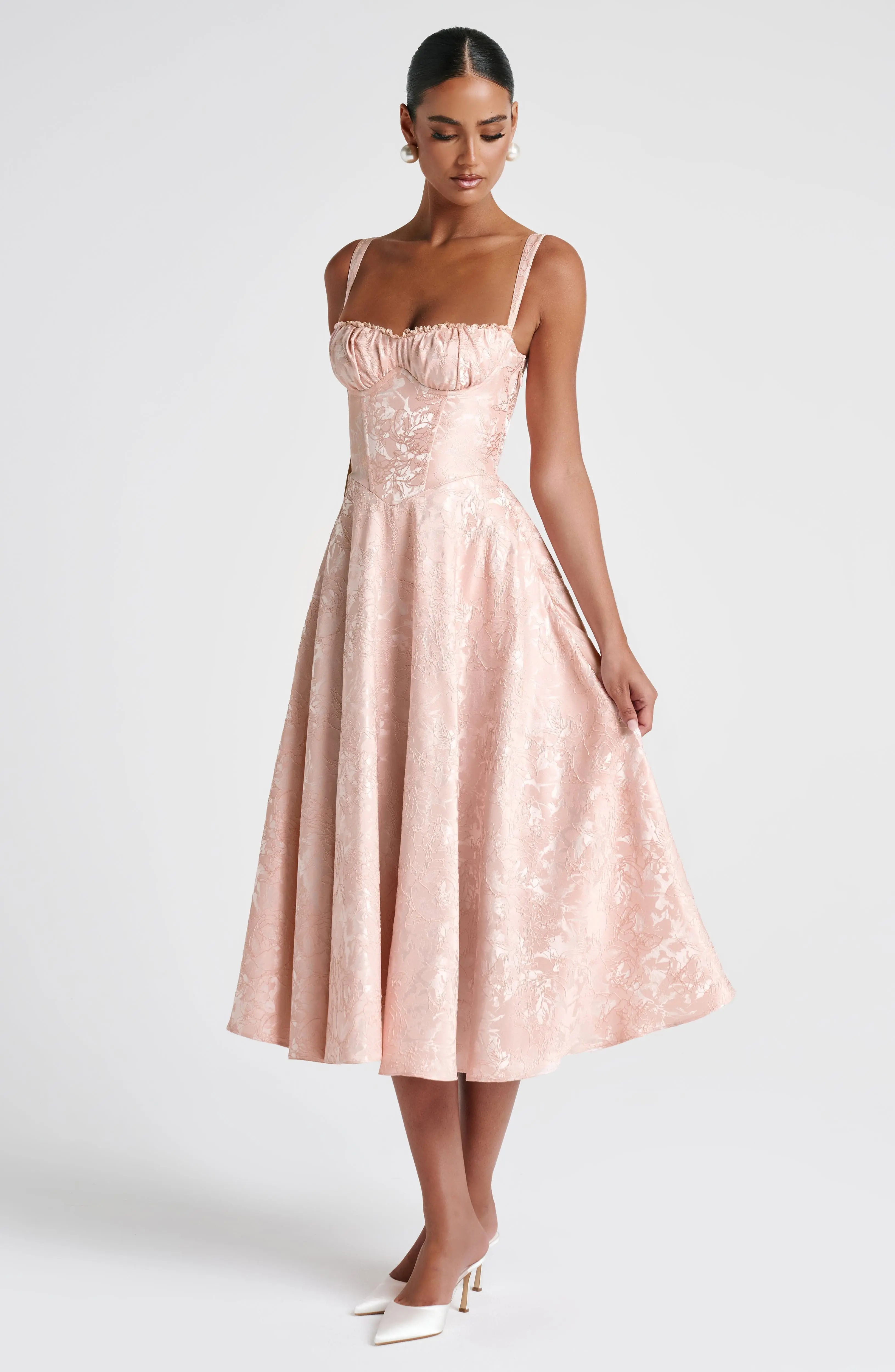 Amity Midi Dress - Soft Peach - Image 5