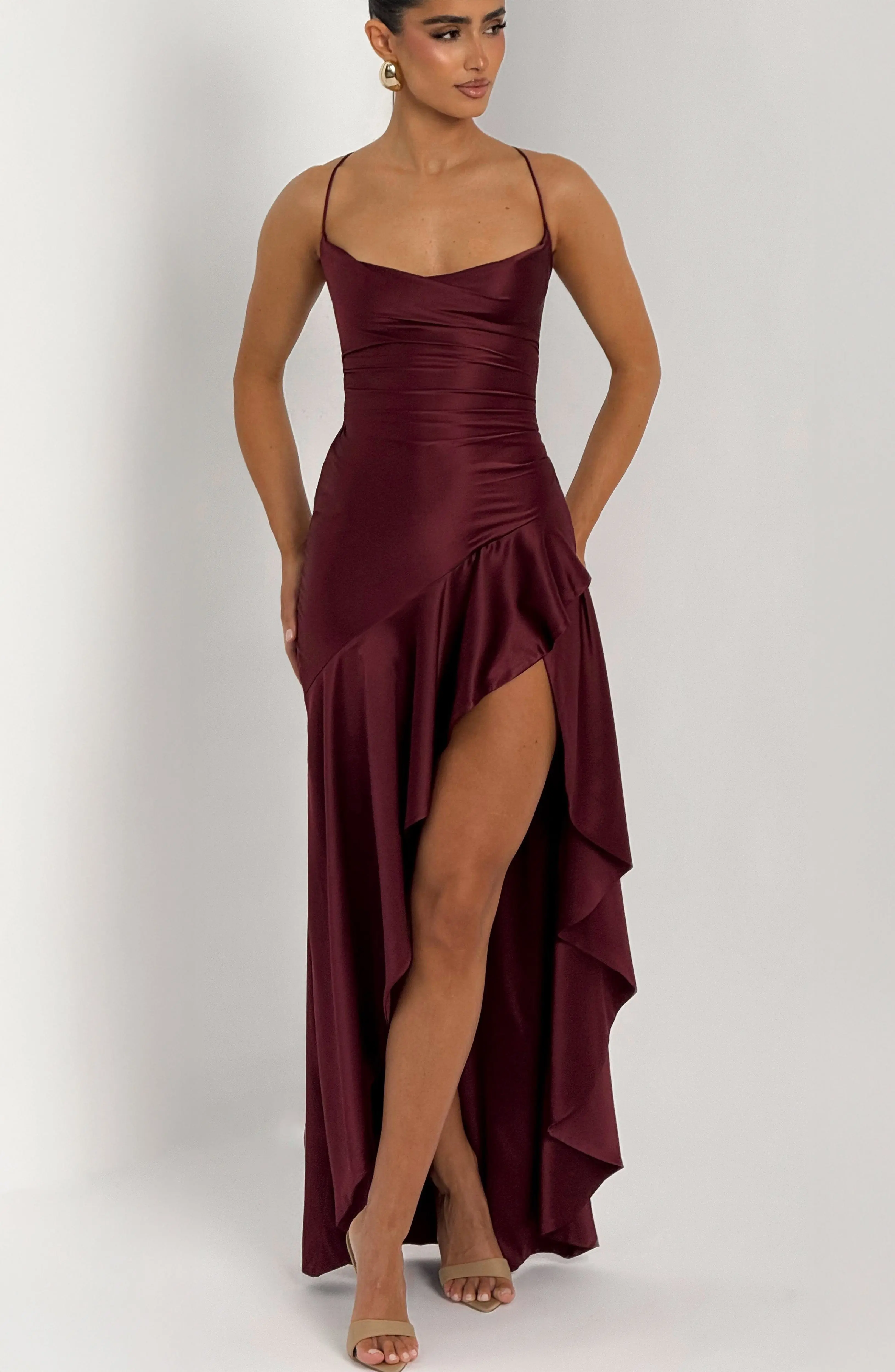 Samira Maxi Dress - Cherry Lacquer - Image 5