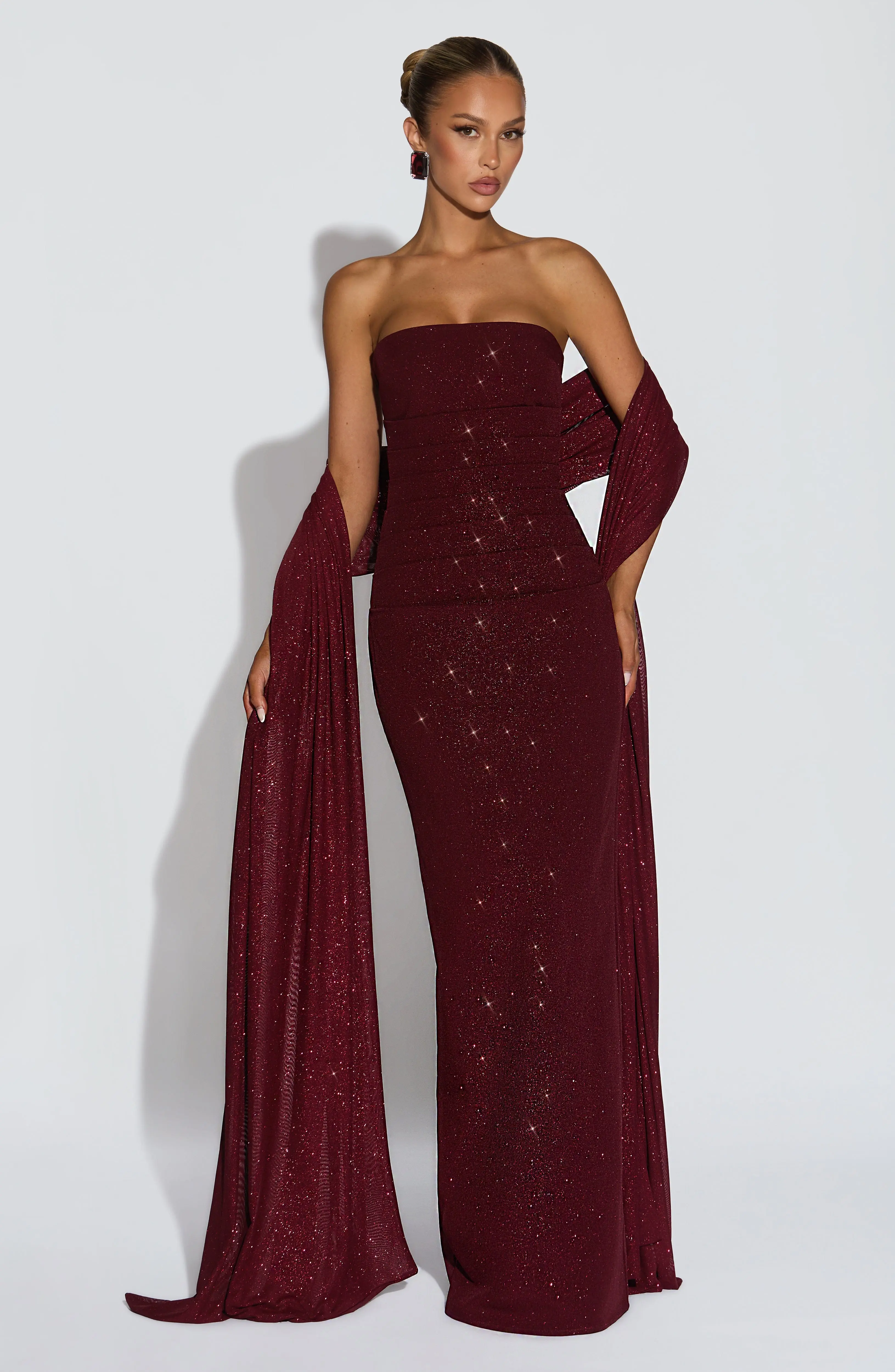 Agnes Shawl - Wine Sparkle - Image 4