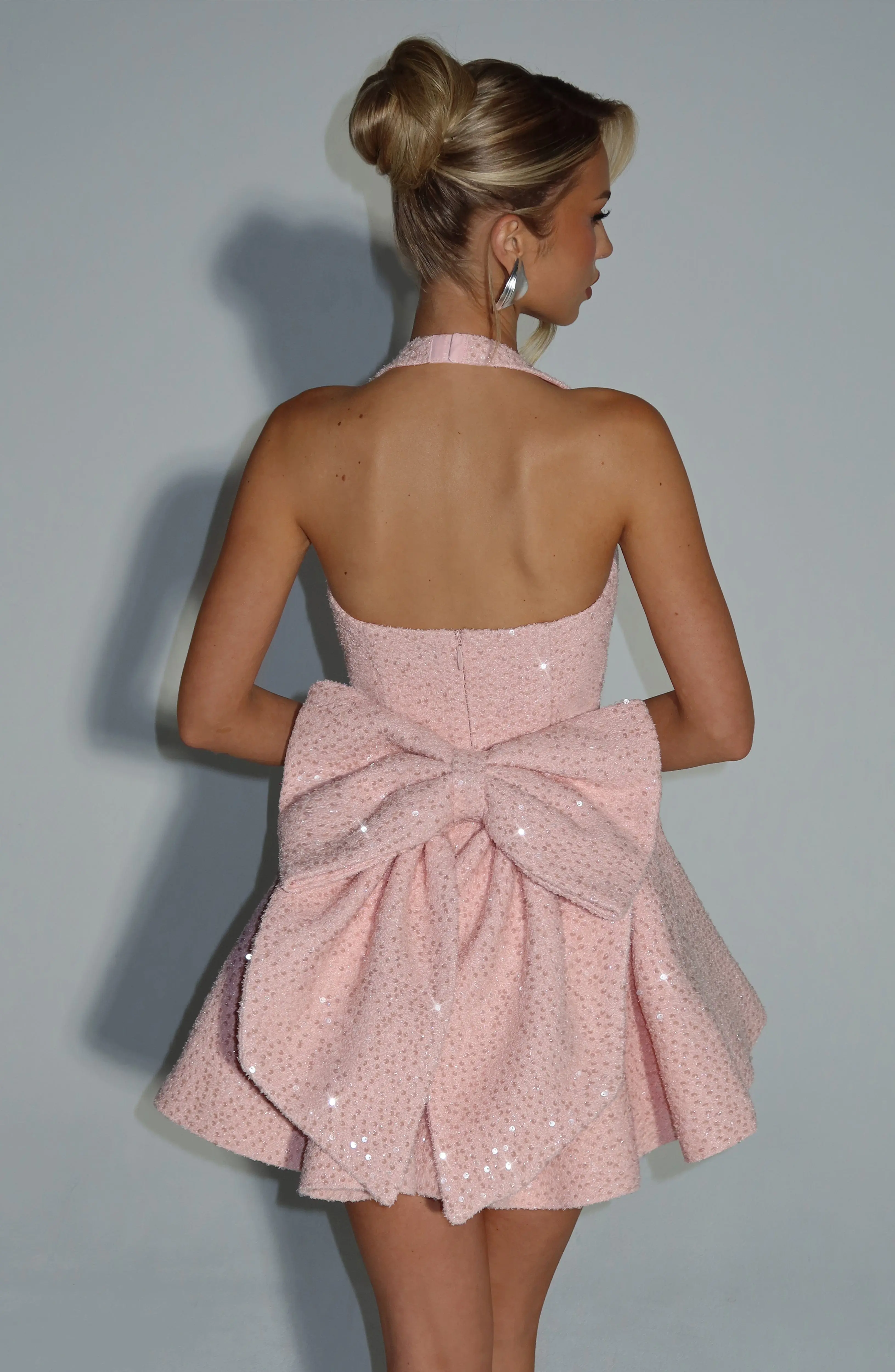 Georgette Mini Dress - Blush - Image 2