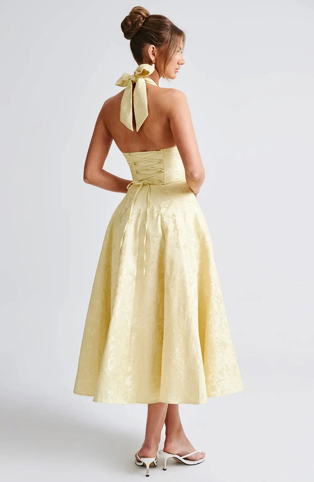 Effie Midi Dress - Lemon - Image 7