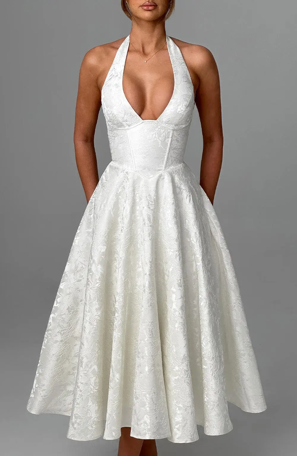 Effie Midi Dress - Ivory - Image 7