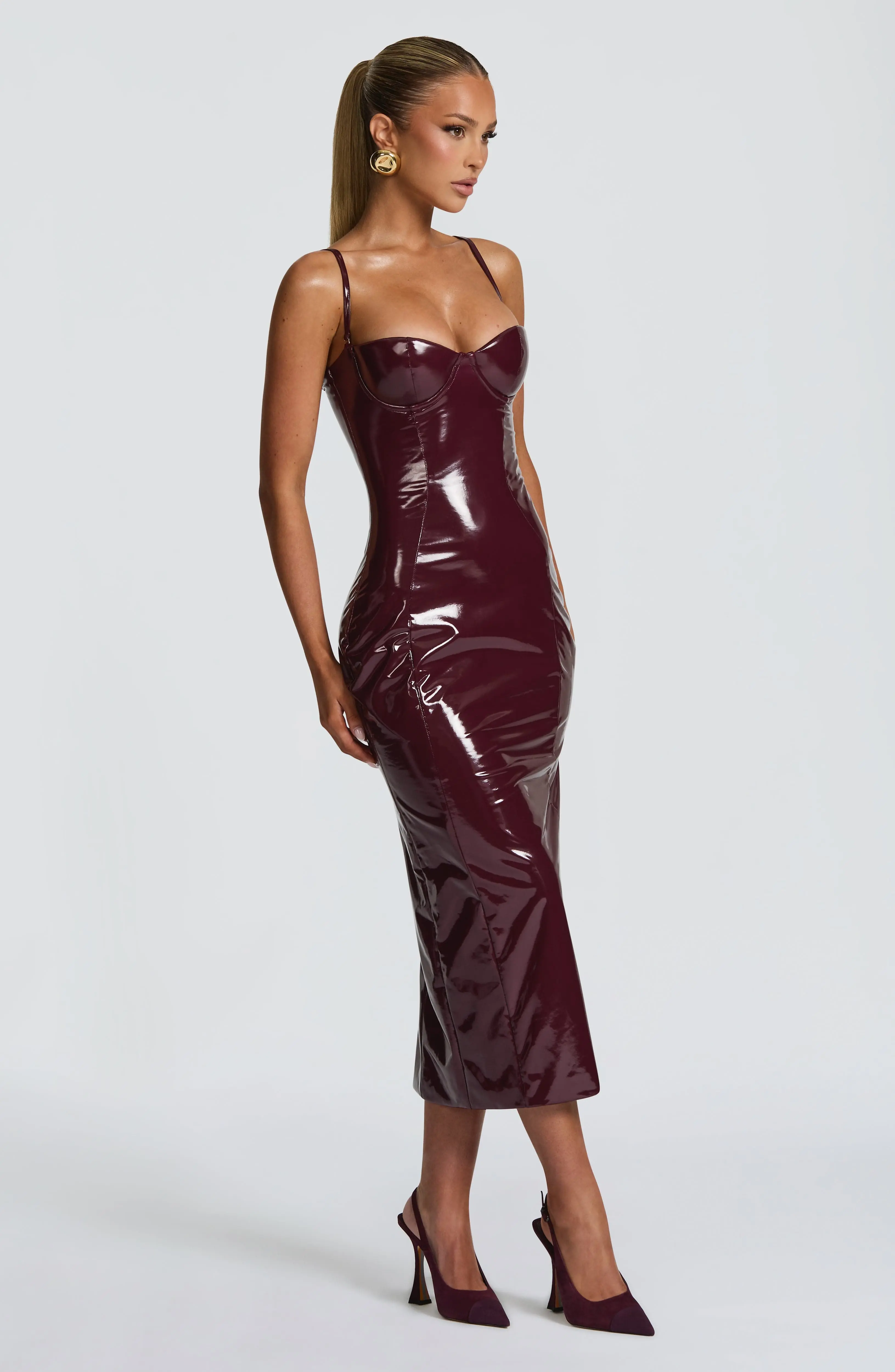 Amala Midi Dress - Cherry Lacquer - Image 5