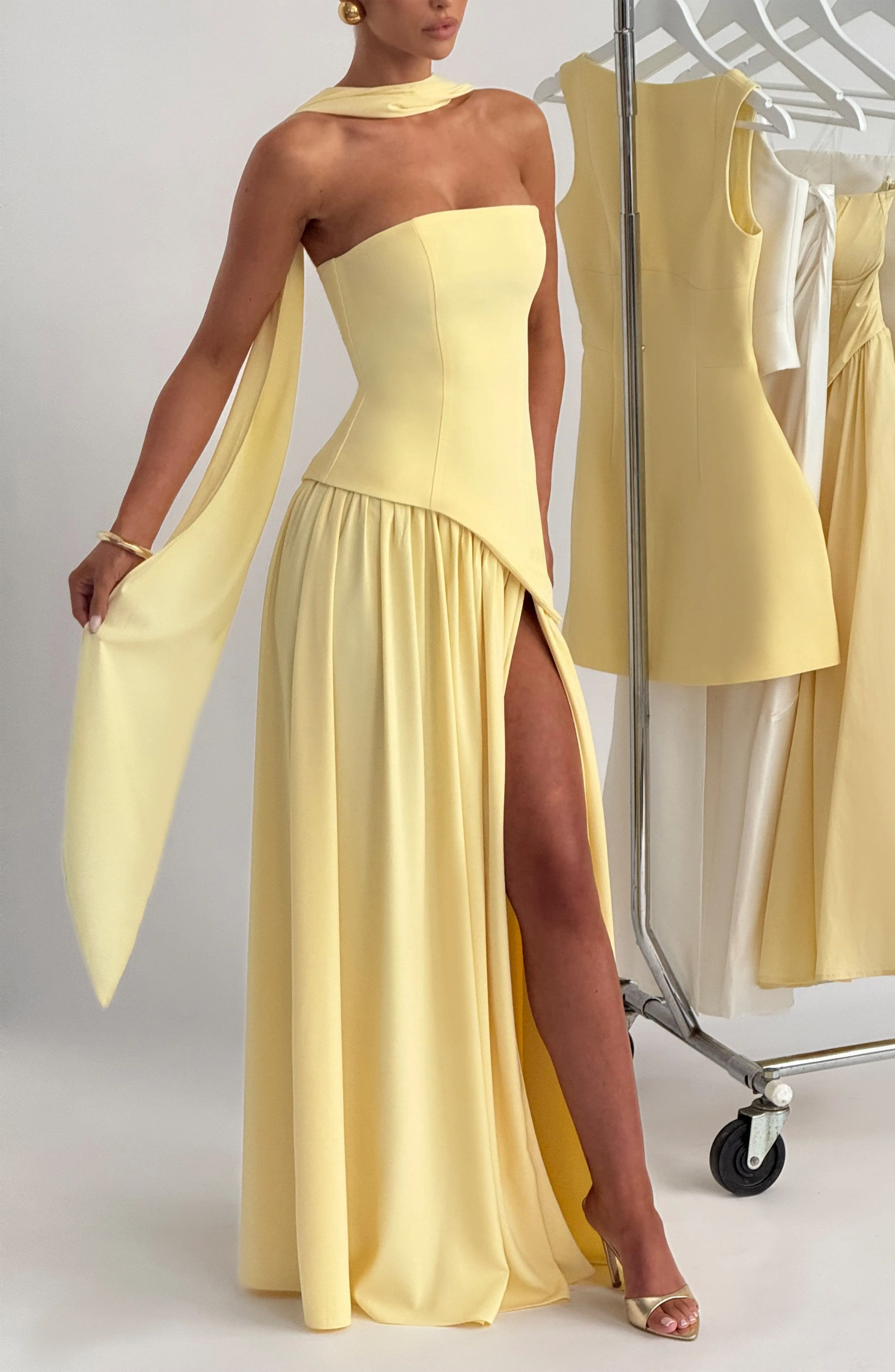 Maliyah Maxi Dress - Lemon - Image 5