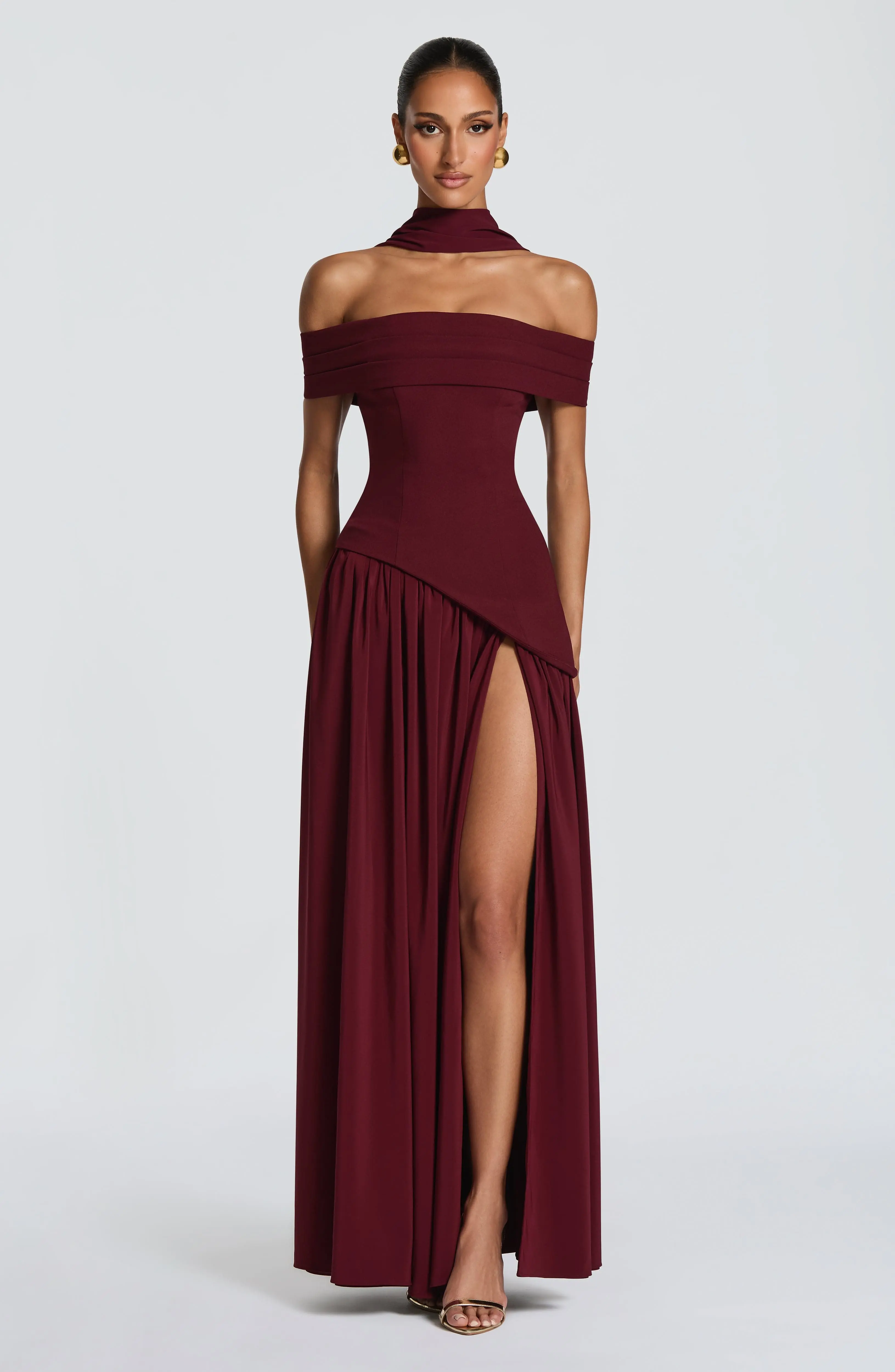 Delilah Maxi Dress - Cherry Lacquer - Image 11