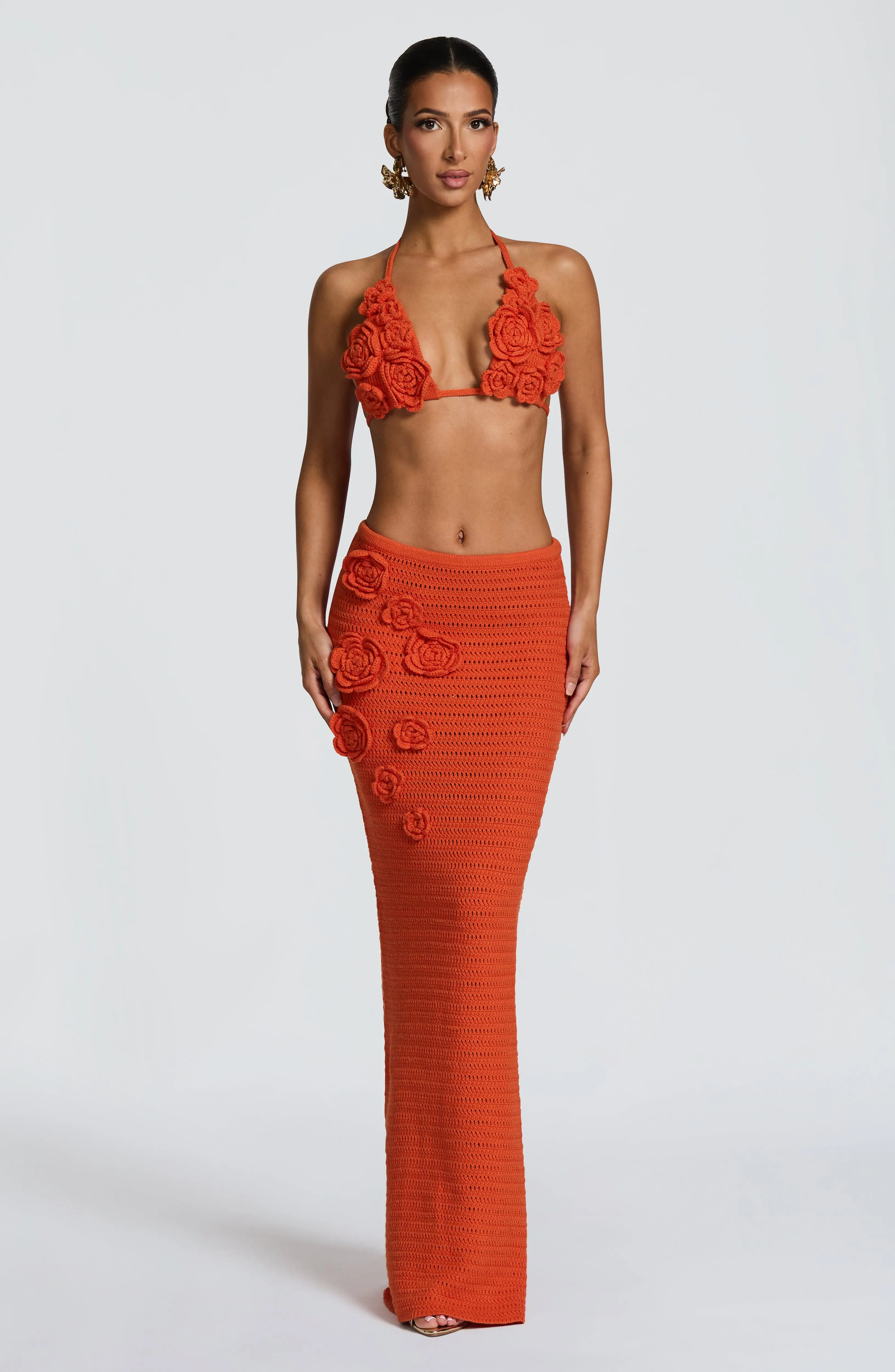 Nerida Maxi Skirt - Orange - Image 5