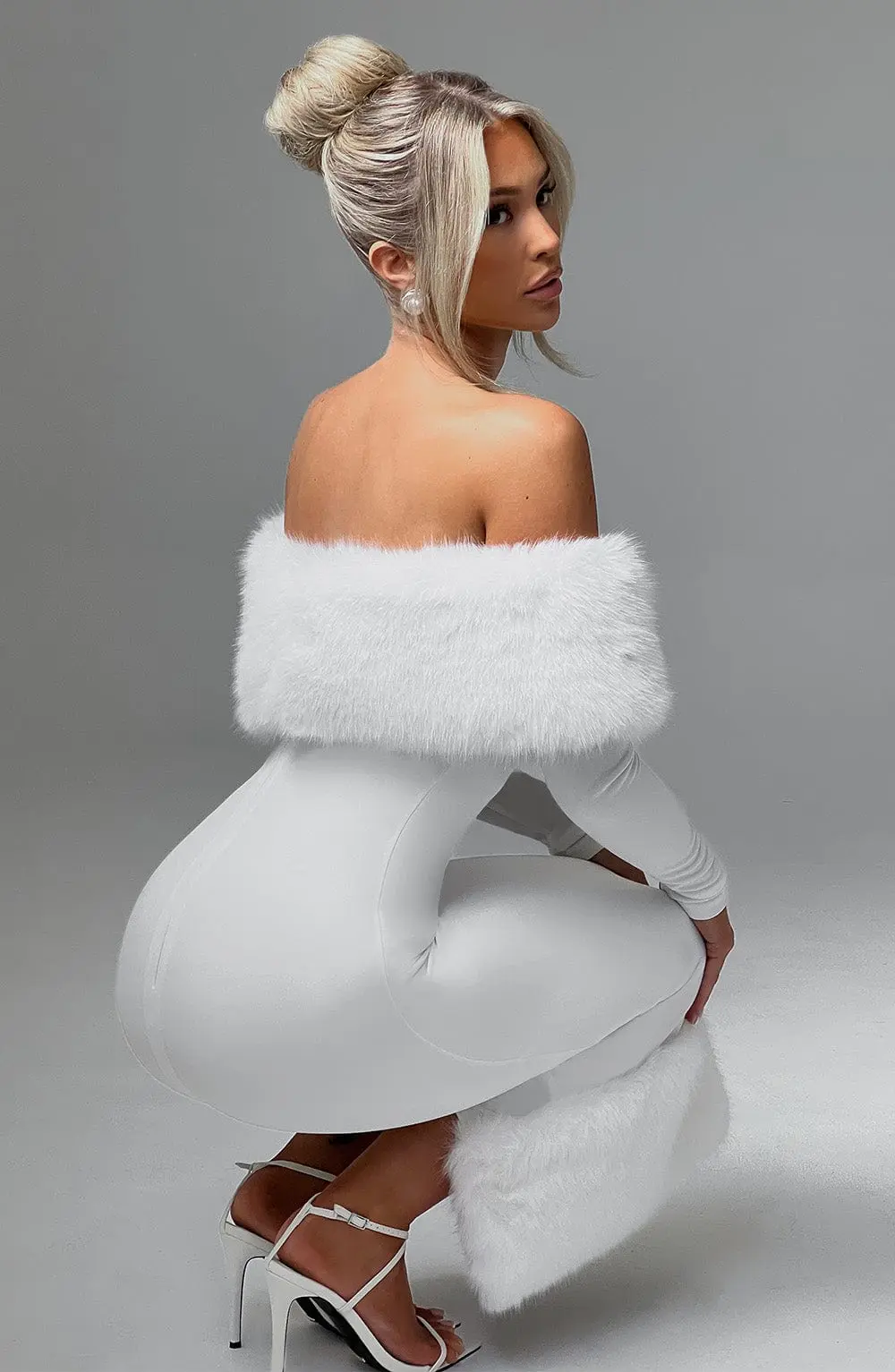 Vittoria Midi Dress - Ivory - Image 3