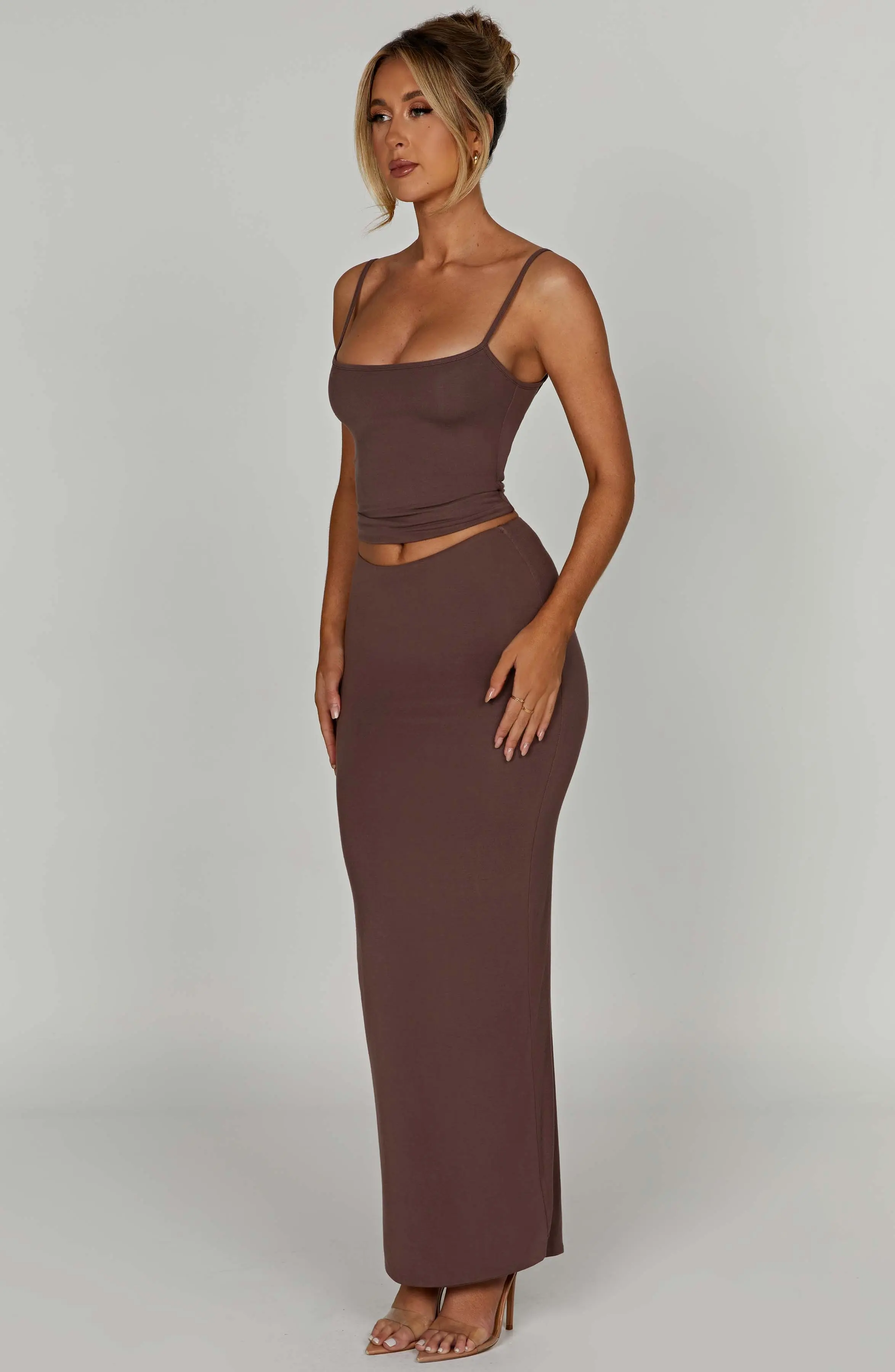 Yazmin Maxi Skirt - Chocolate - Image 3