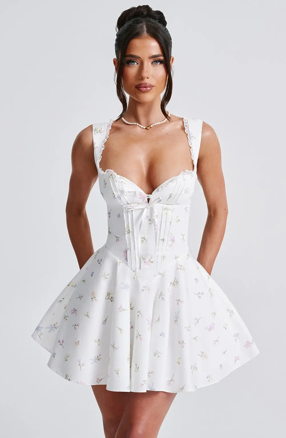 Antonella Mini Dress - Multi Floral Print - Image 8